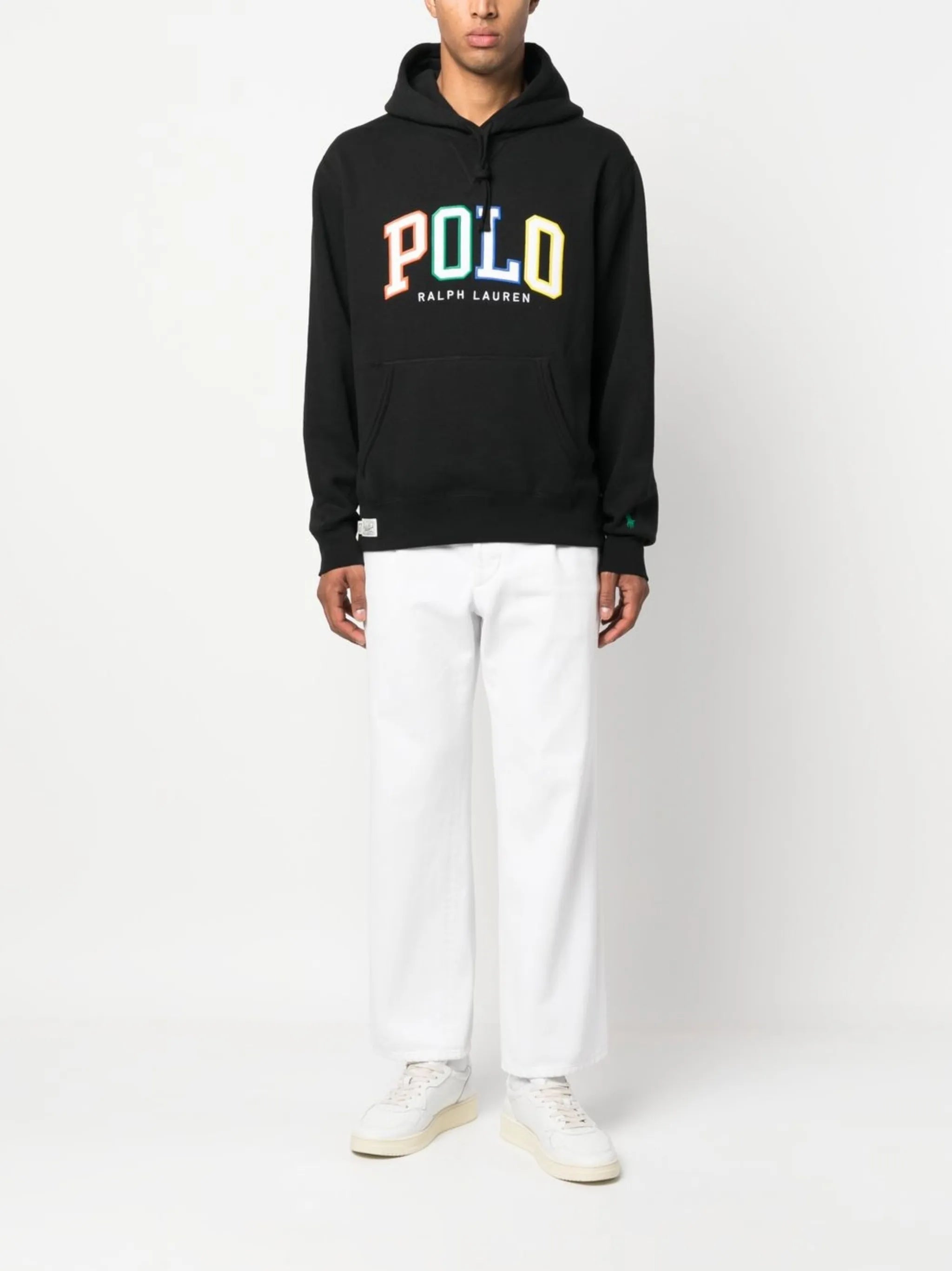 appliqué logo hoodie