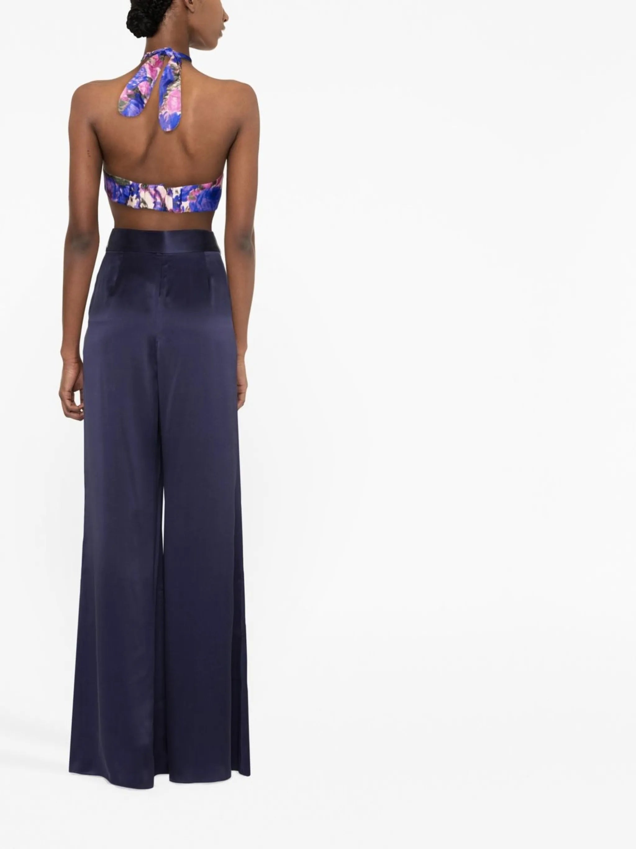 belted wide-leg trousers