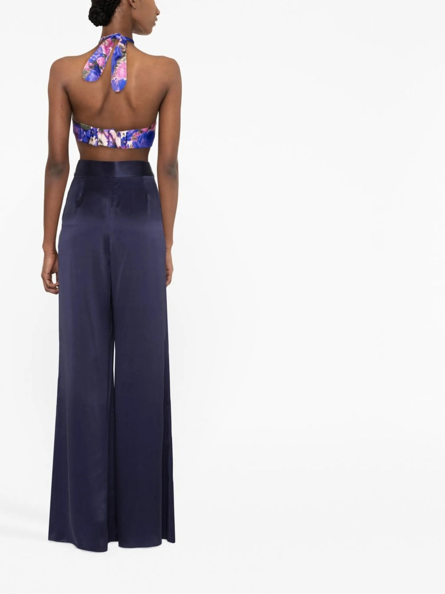 belted wide-leg trousers