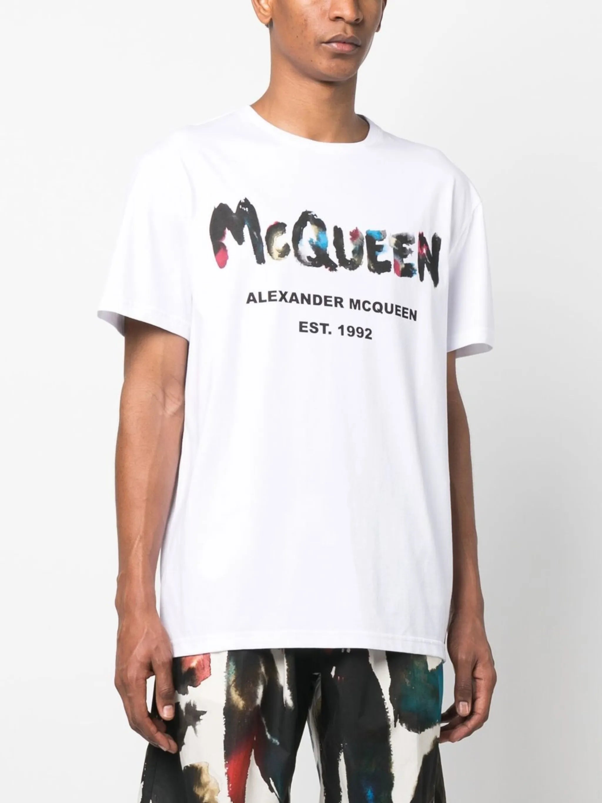Watercolour Graffiti print T-shirt