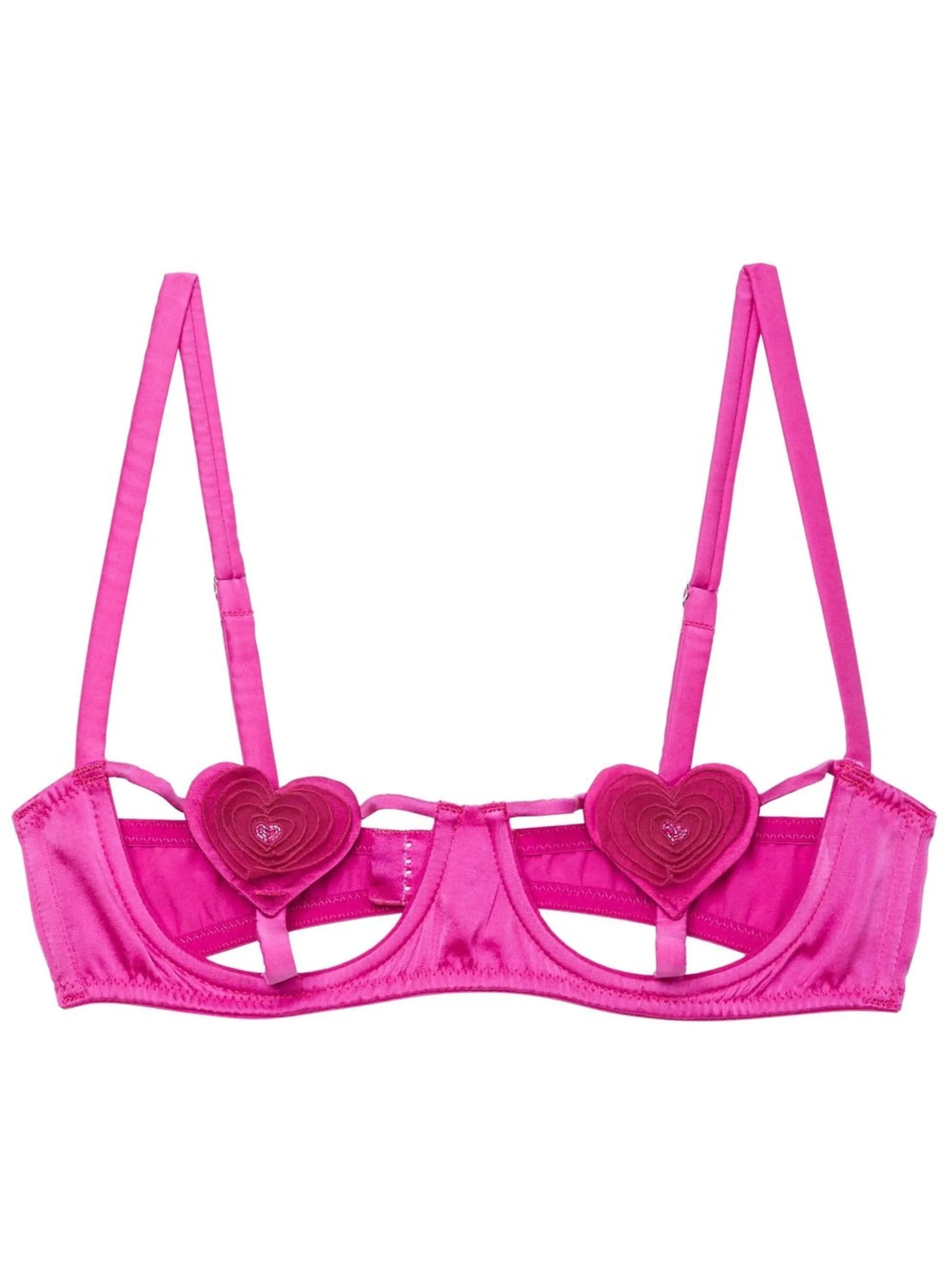 Novelty heart balconette bra