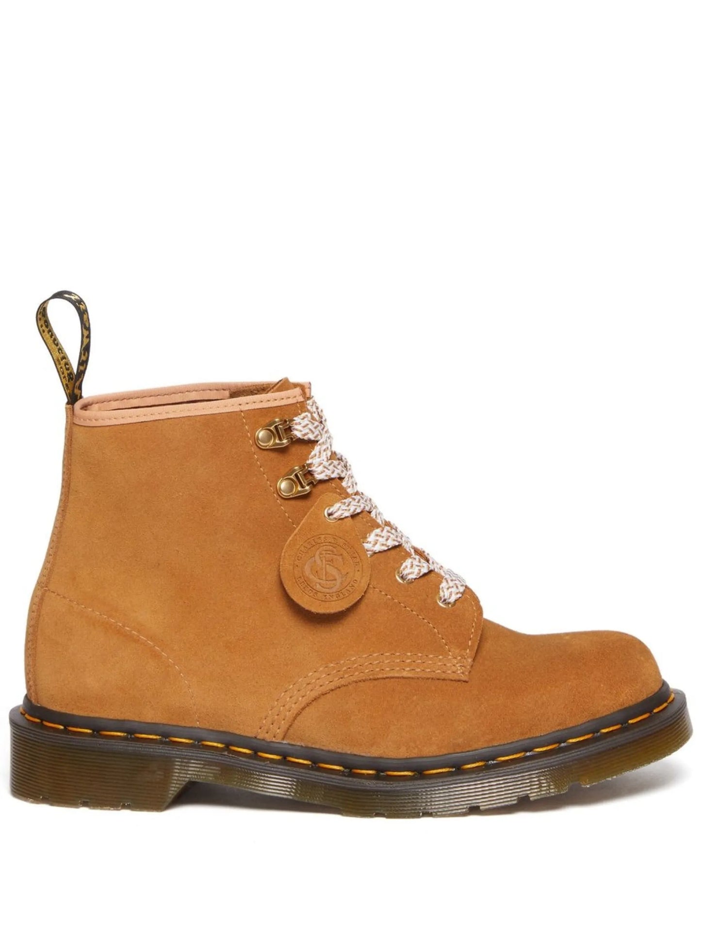 chunky lace-up suede boots