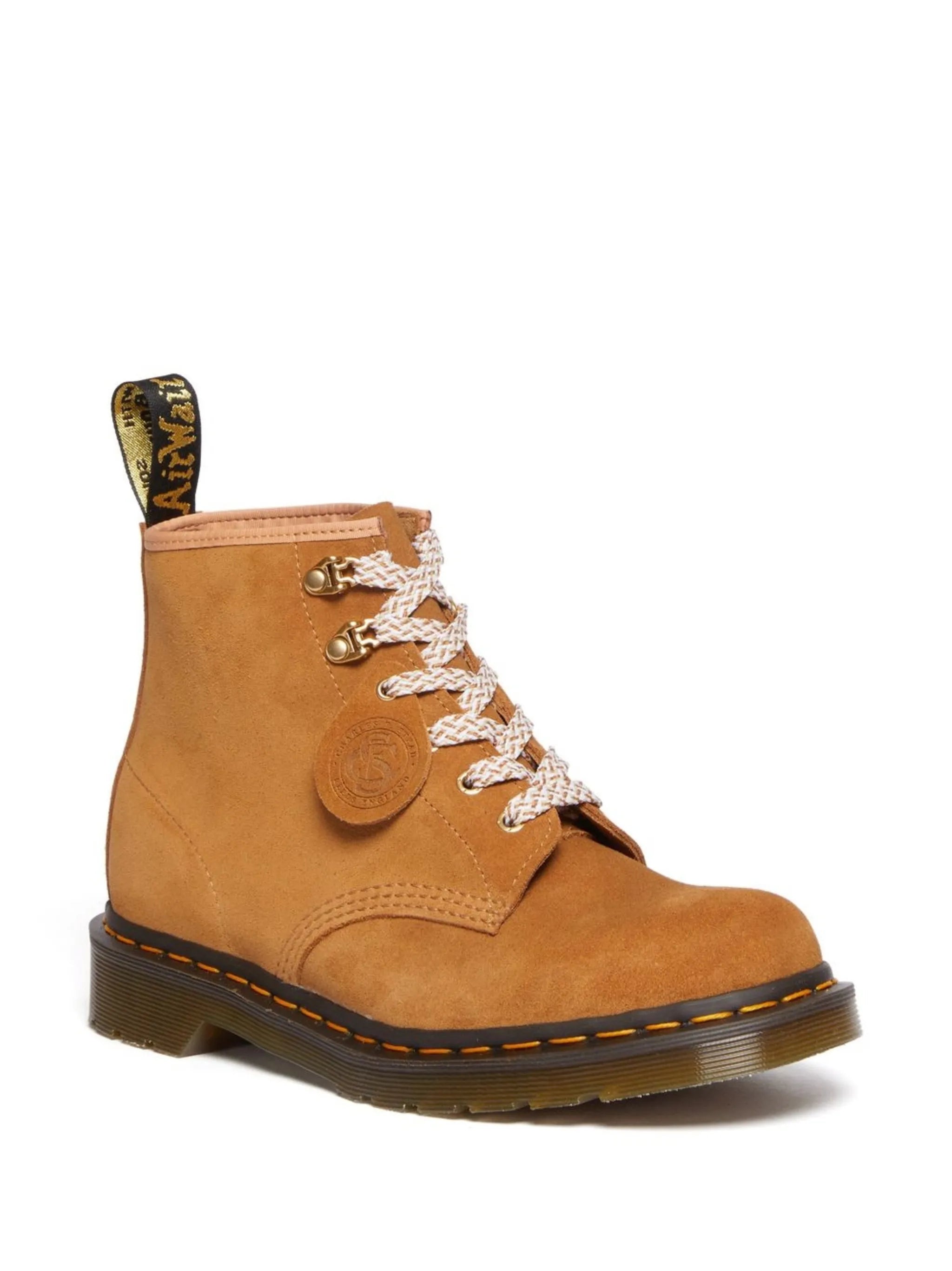 chunky lace-up suede boots