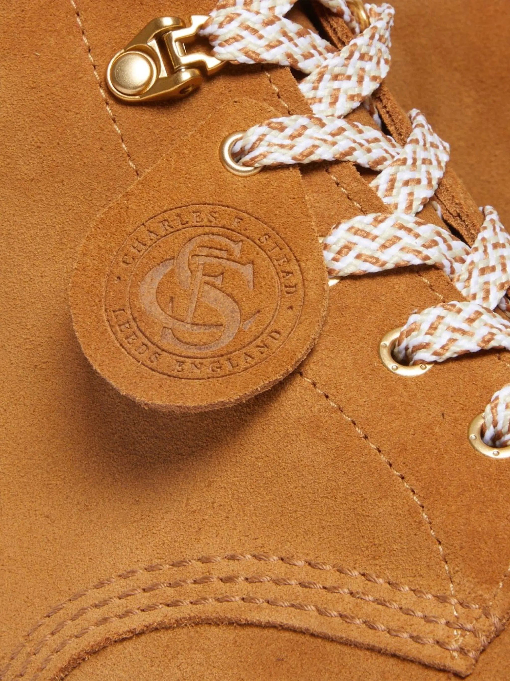chunky lace-up suede boots