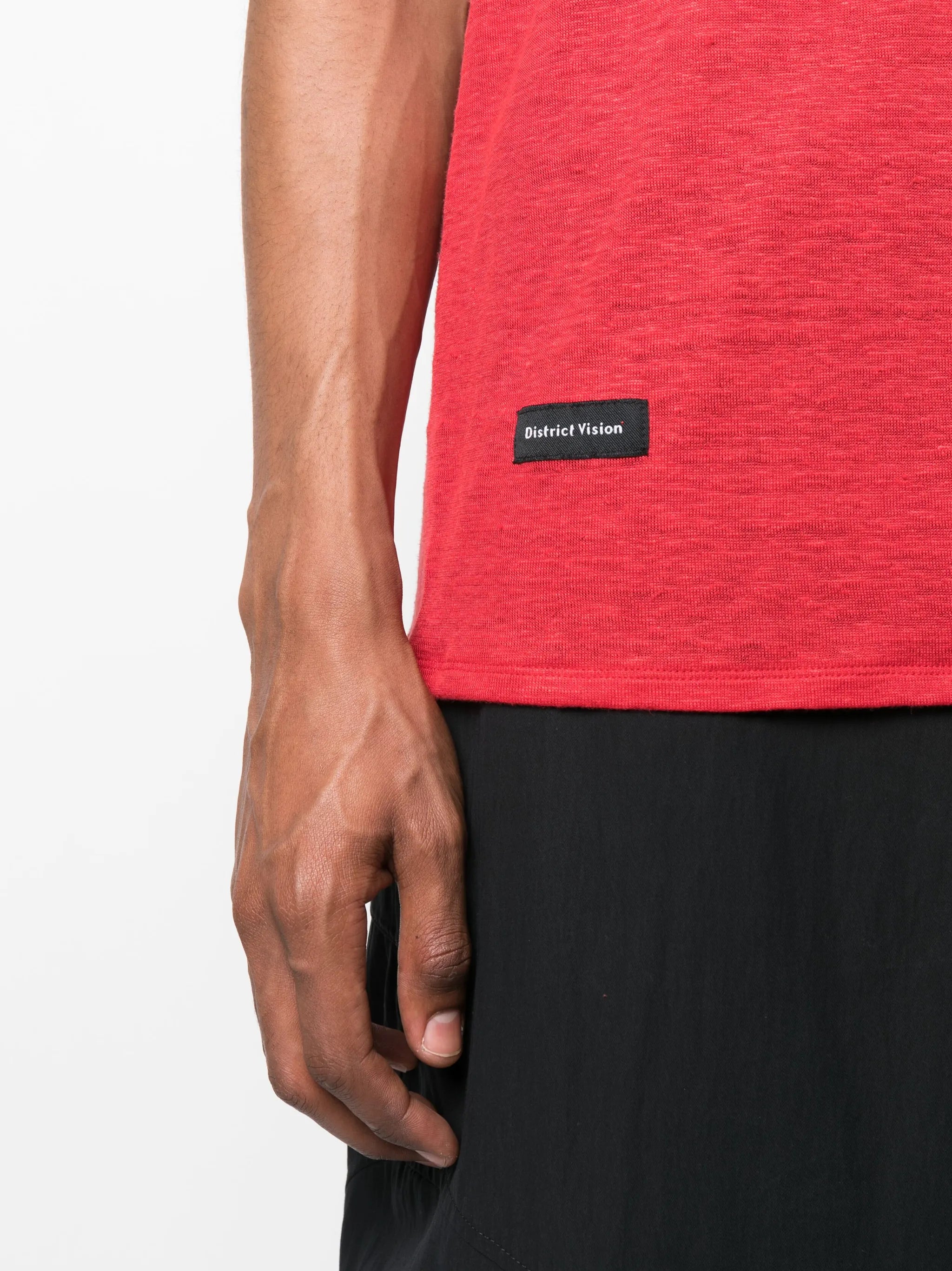 sleeveless logo print T-shirt