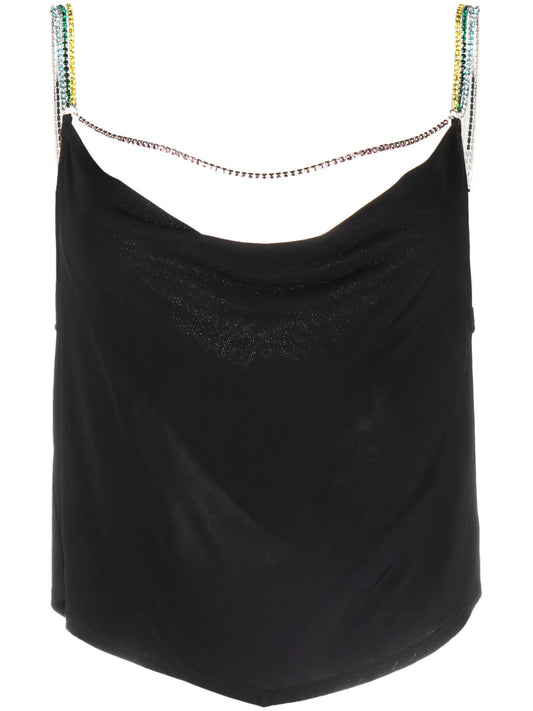 crystal-embellished sleeveless top