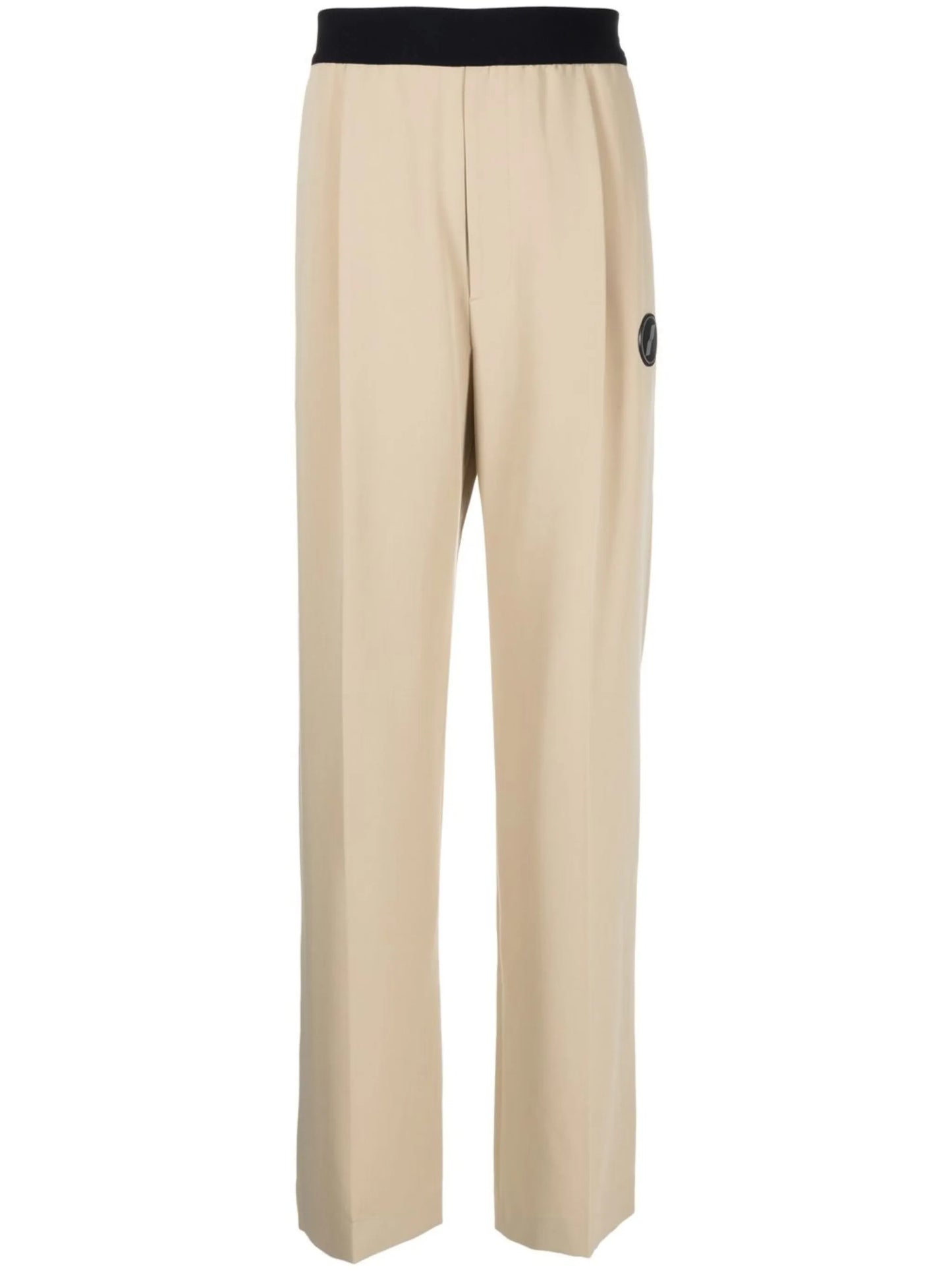 high-waisted pleat-detail trousers