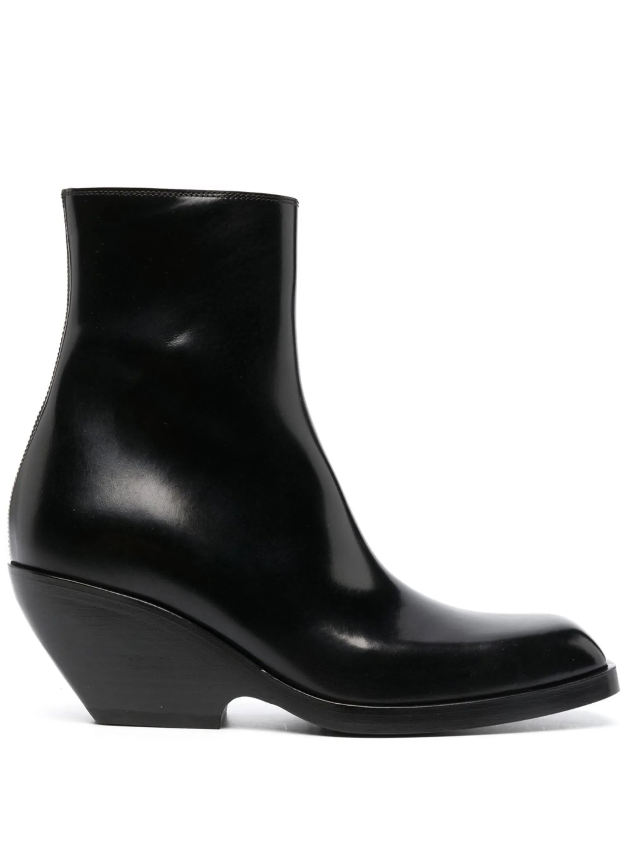 square-toe ankle boots