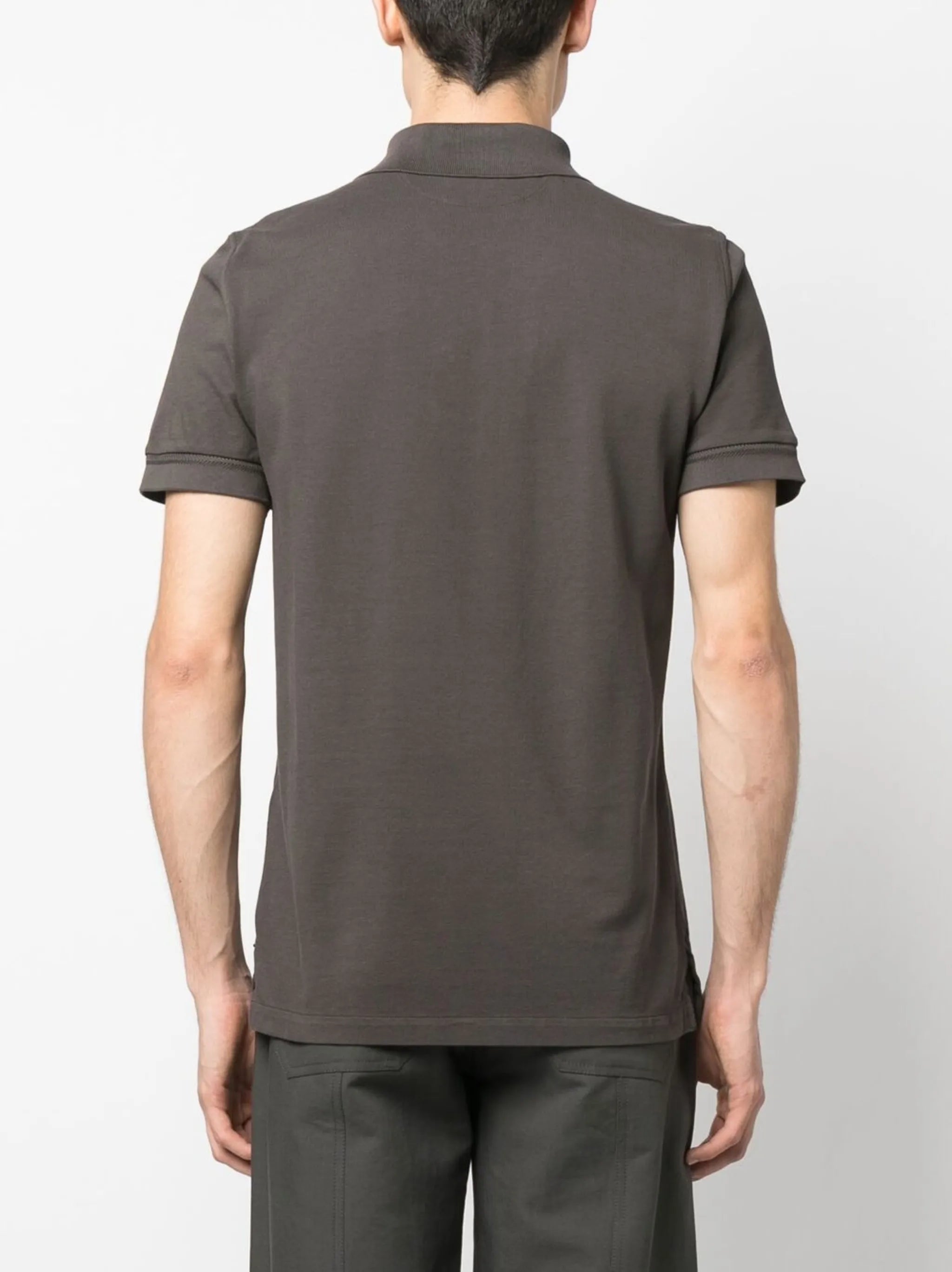 short-sleeved cotton polo shirt