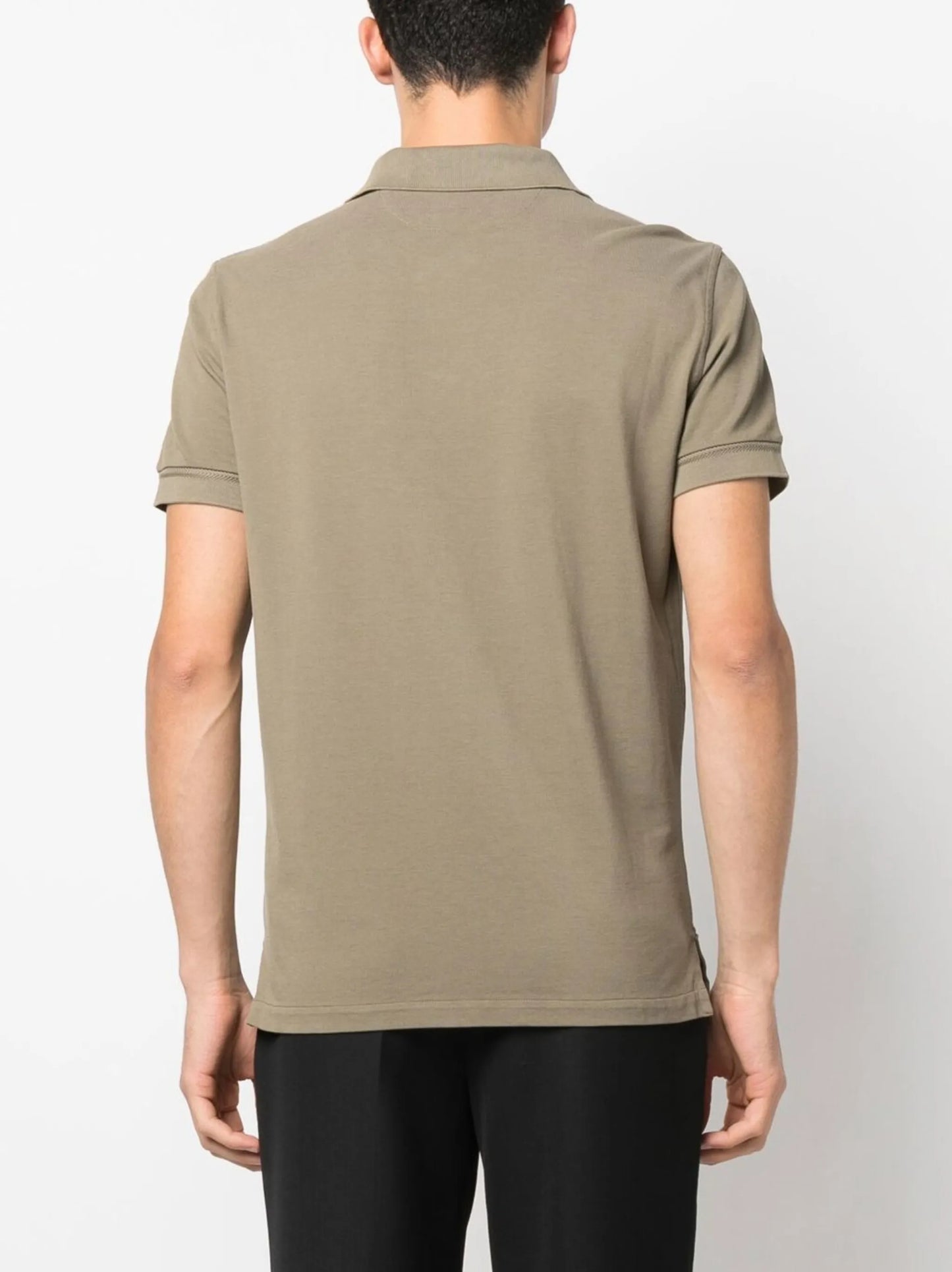 short-sleeved cotton polo shirt