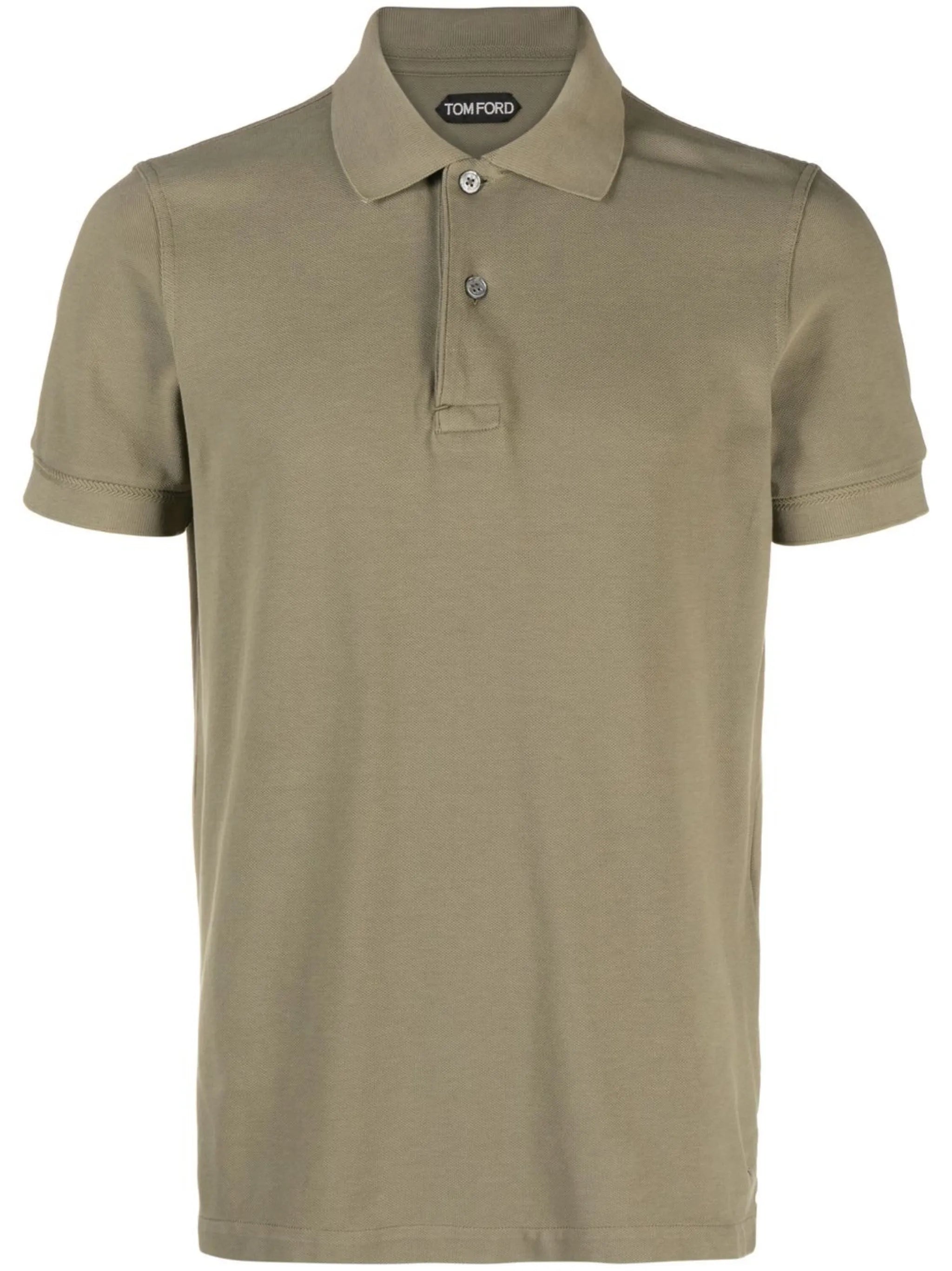 short-sleeved cotton polo shirt