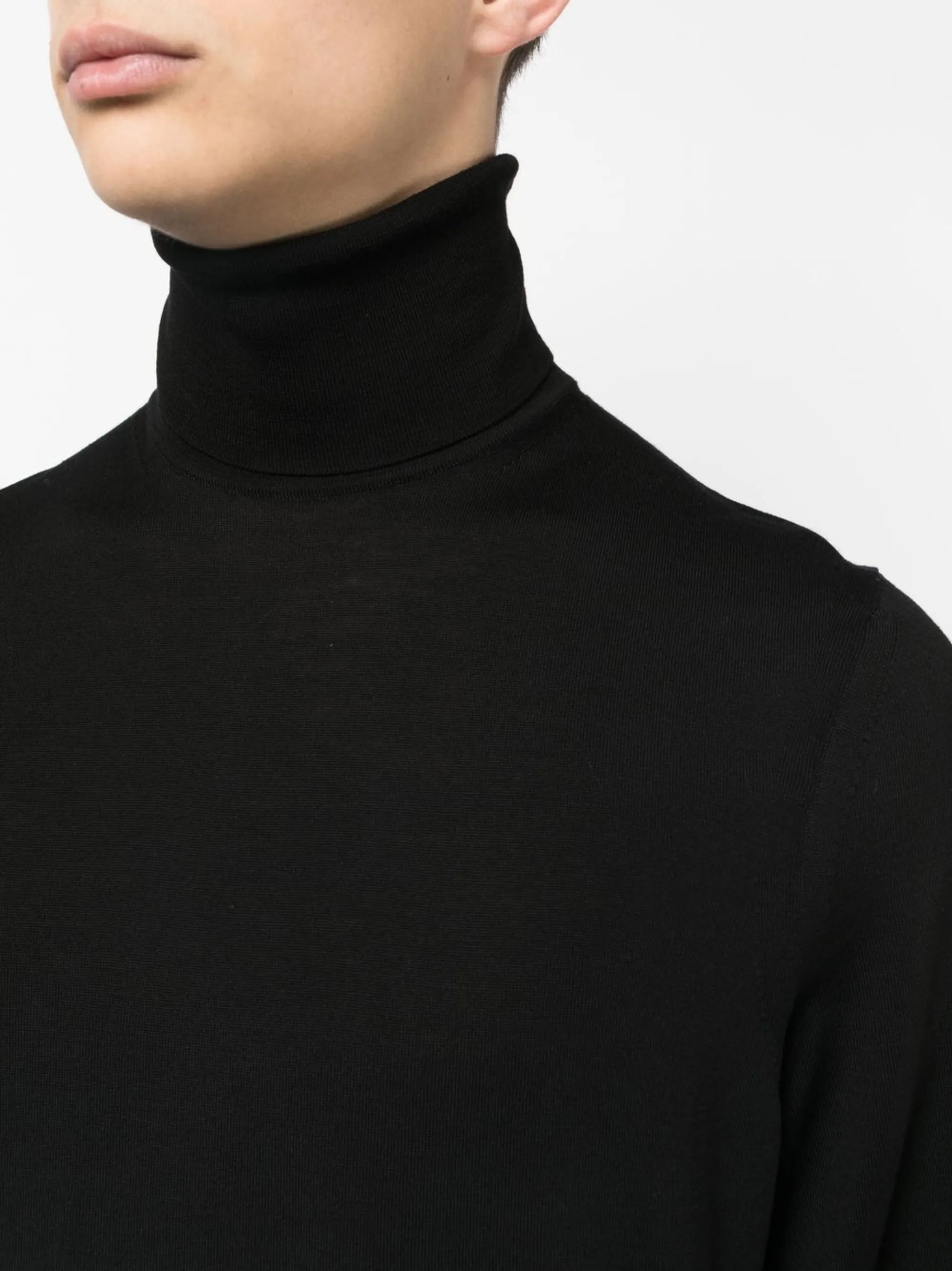 roll-neck wool jumper