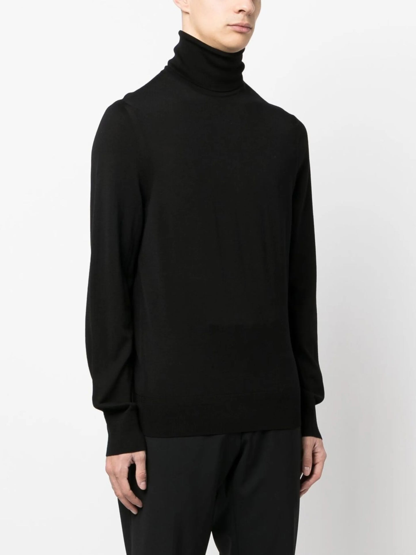 roll-neck wool jumper
