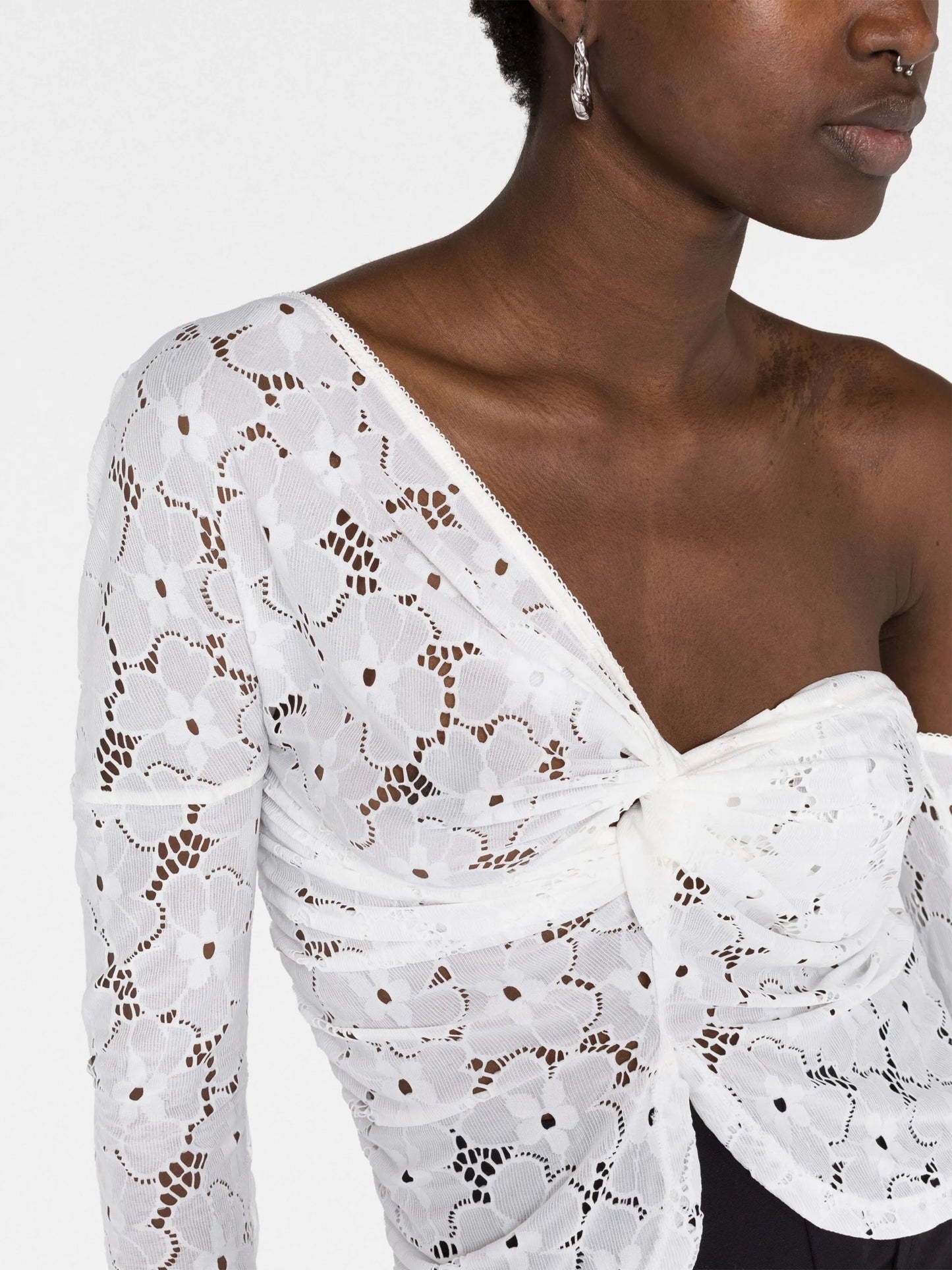 lace off-shoulder blouse