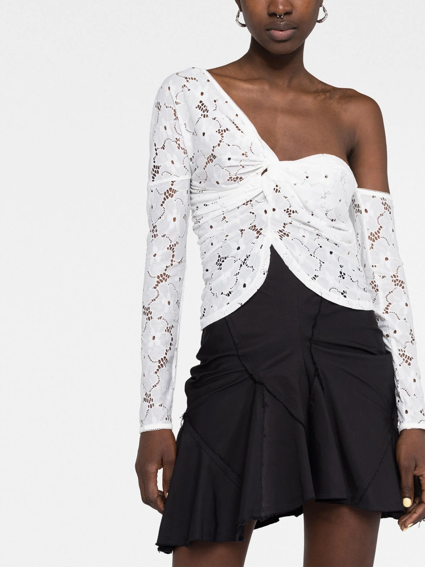 lace off-shoulder blouse