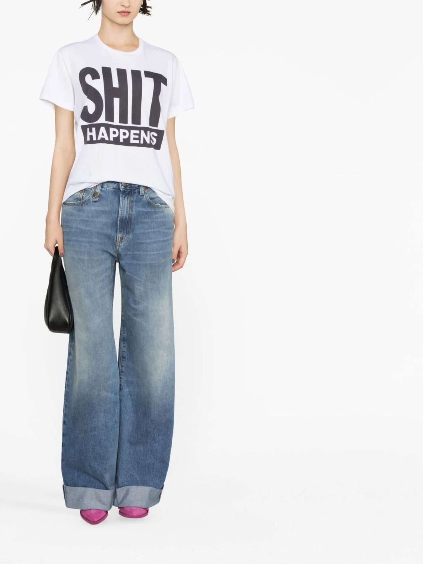 slogan-print cotton t-shirt