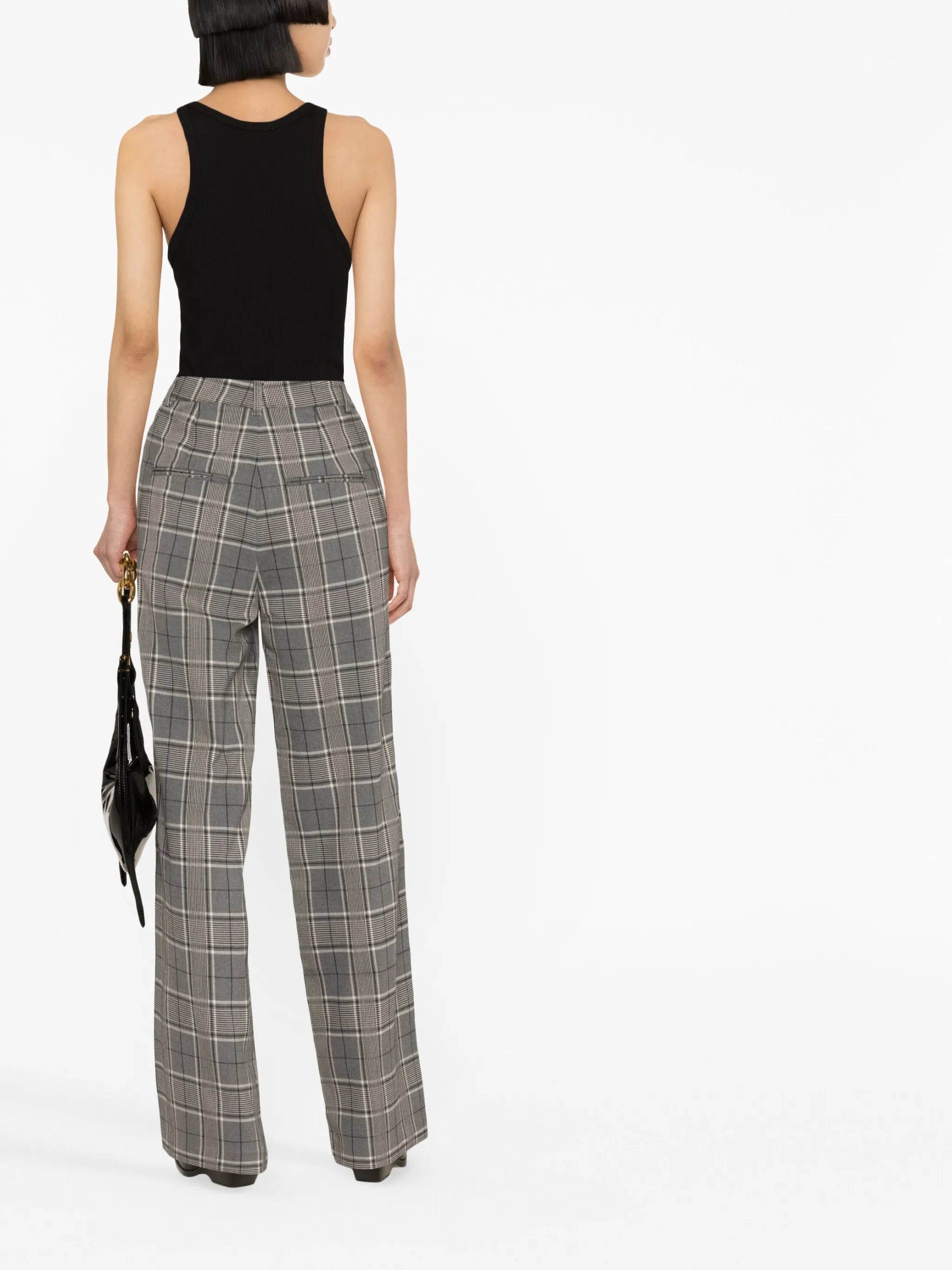 tailored straight-leg trousers