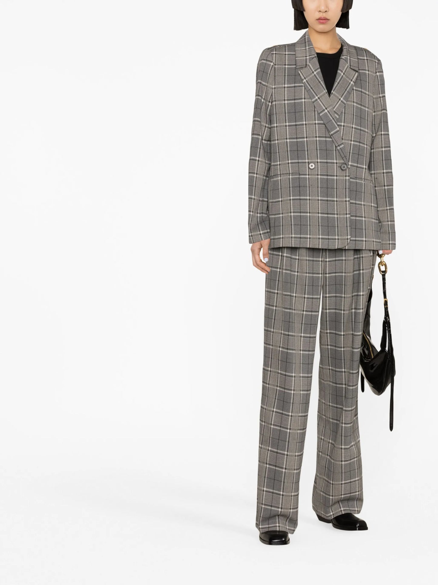 tailored straight-leg trousers