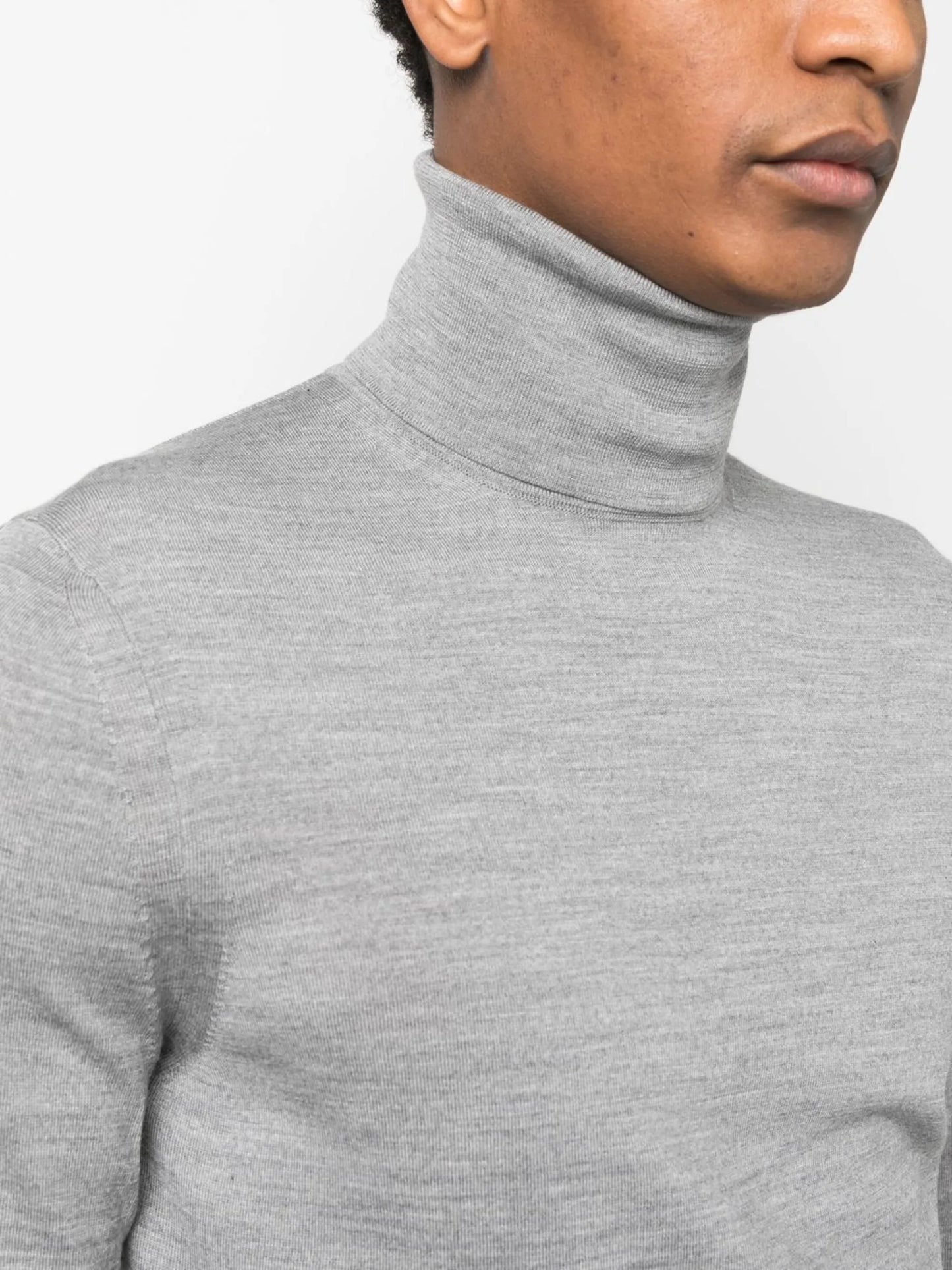 roll-neck wool jumper