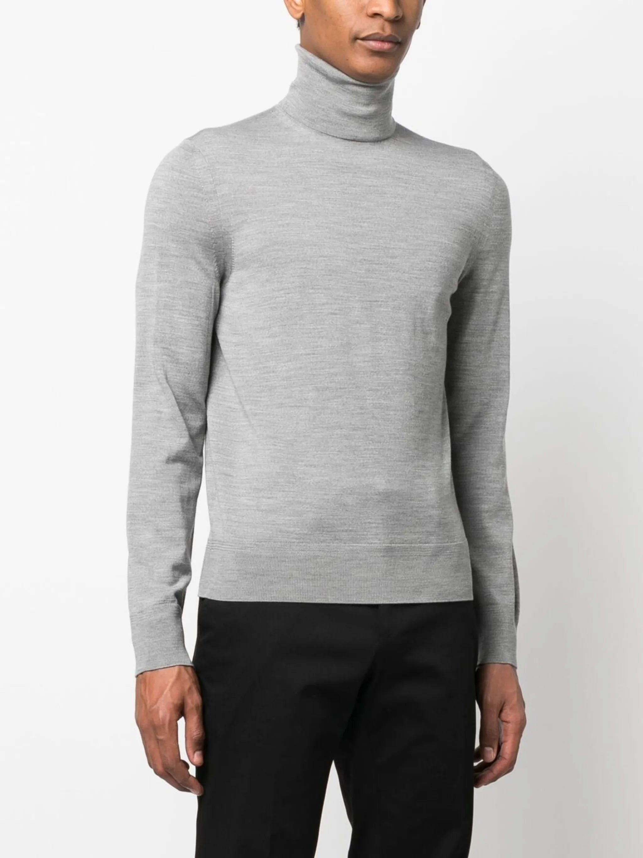 roll-neck wool jumper