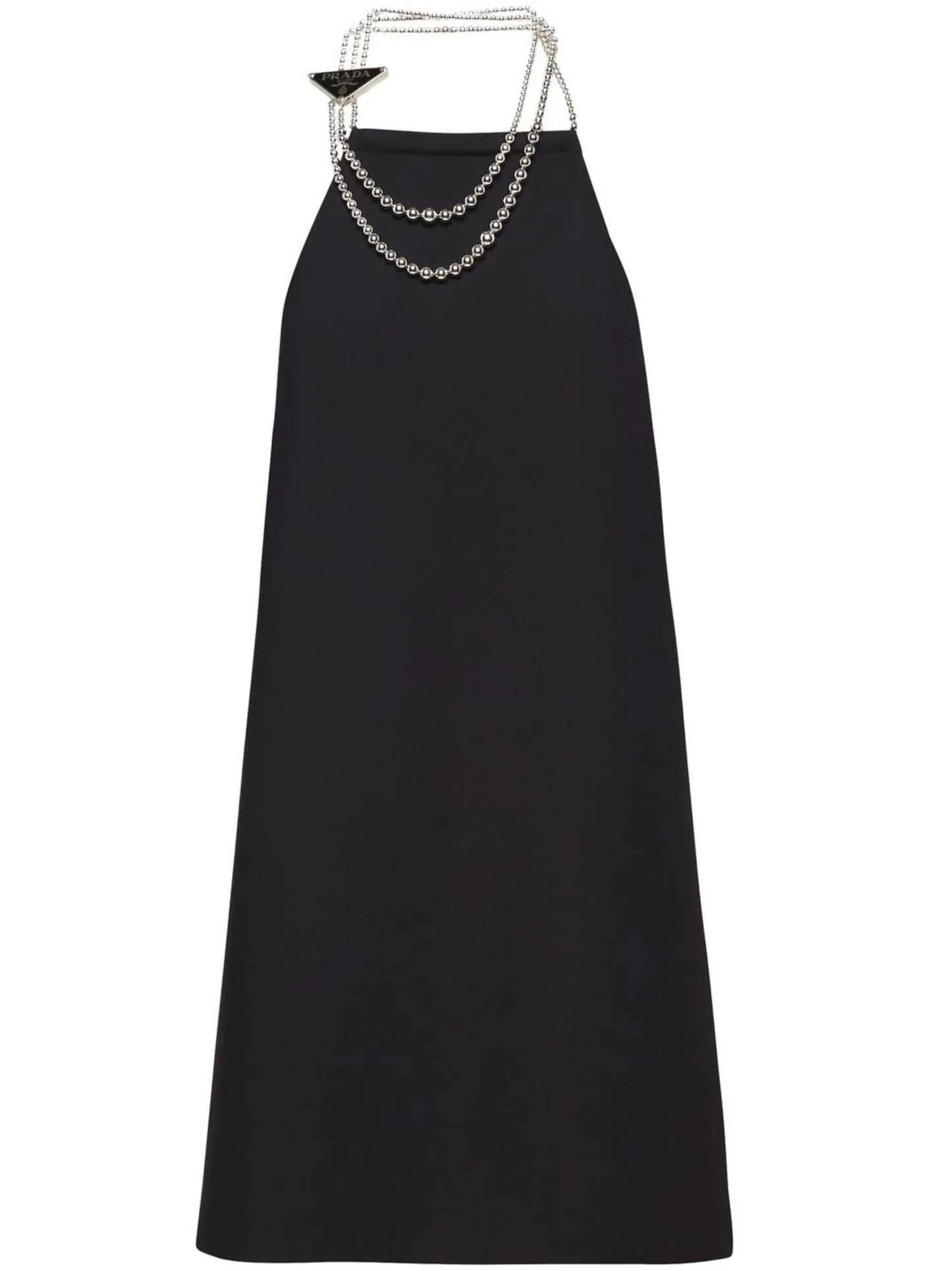 beaded halterneck minidress