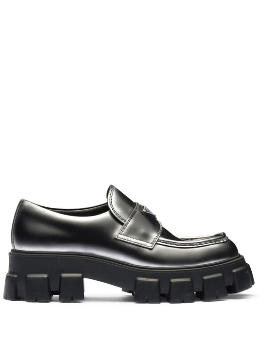 Moonlith brushed leather loafers