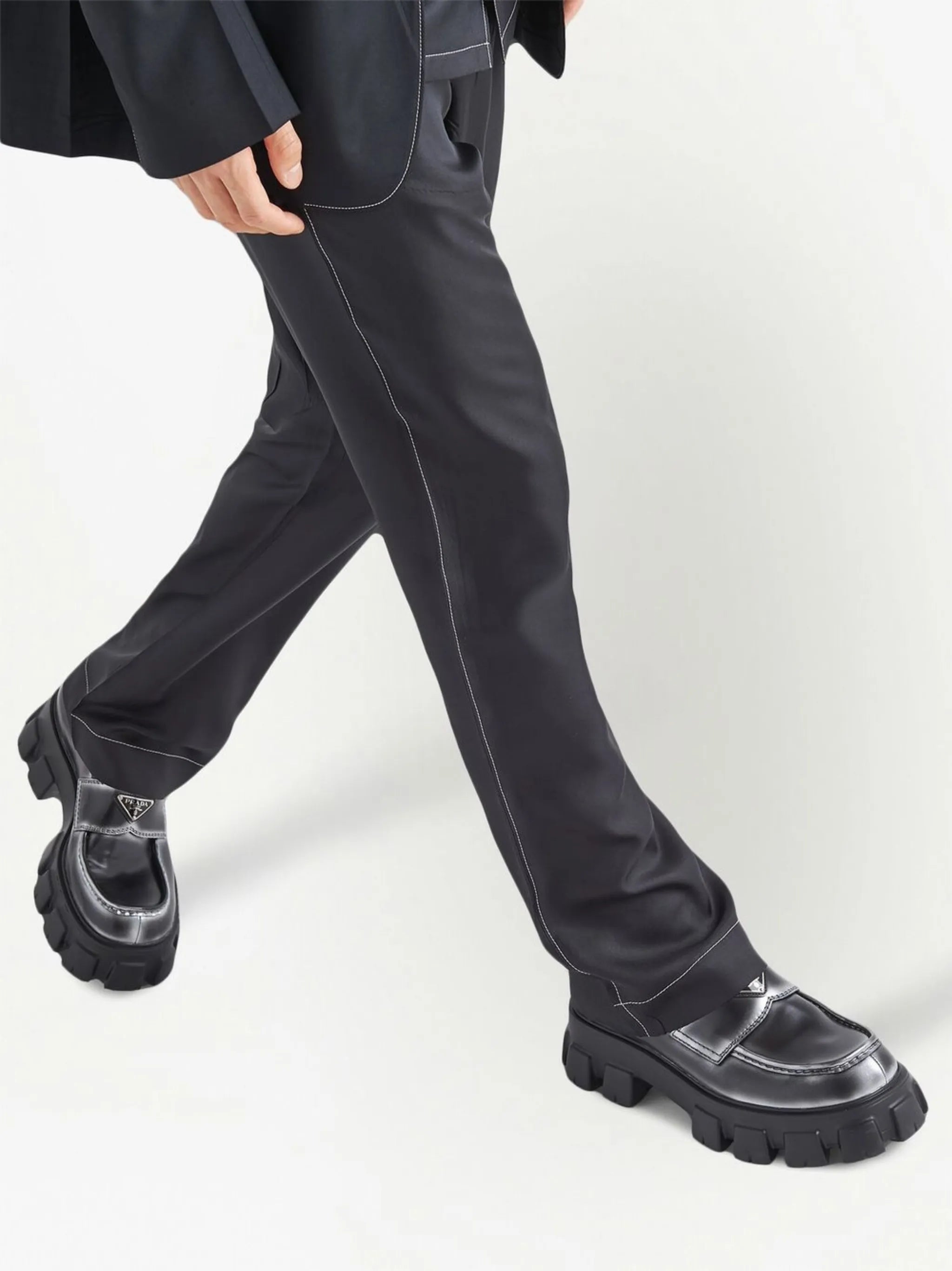 Moonlith brushed leather loafers