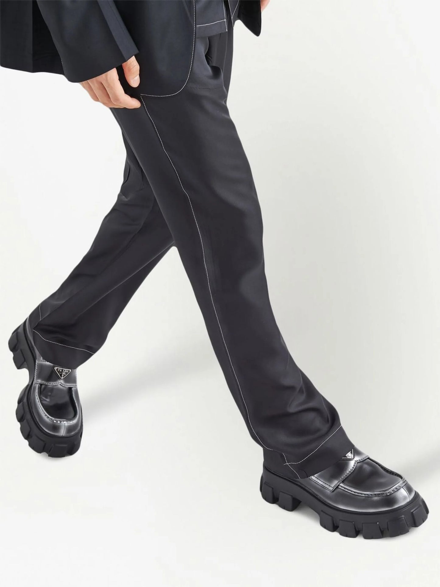 Moonlith brushed leather loafers