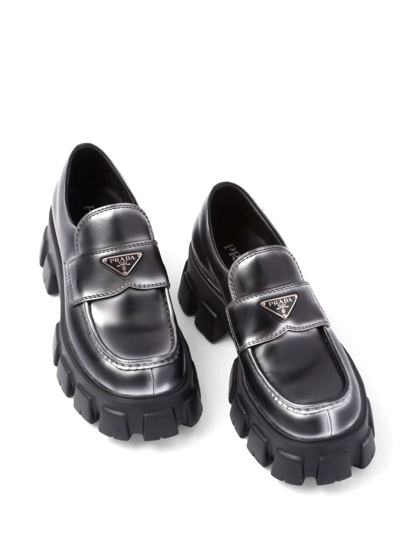 Moonlith brushed leather loafers