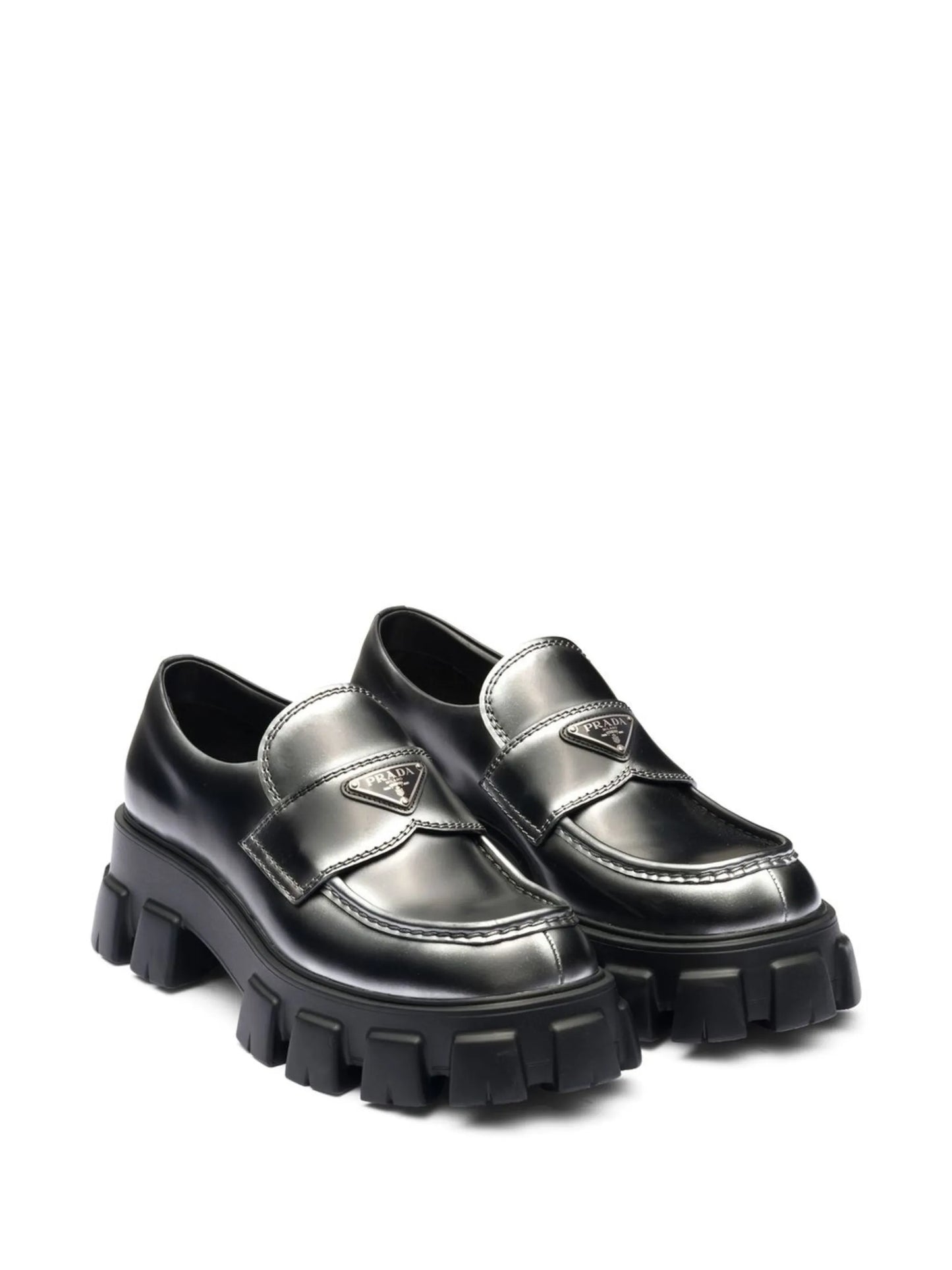 Moonlith brushed leather loafers