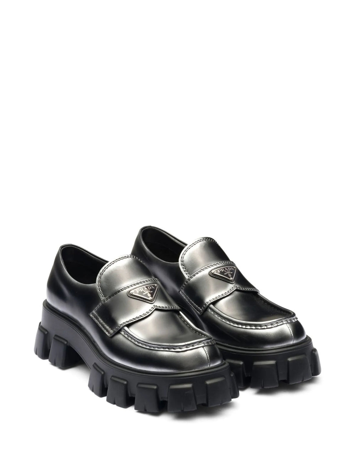 Moonlith brushed leather loafers