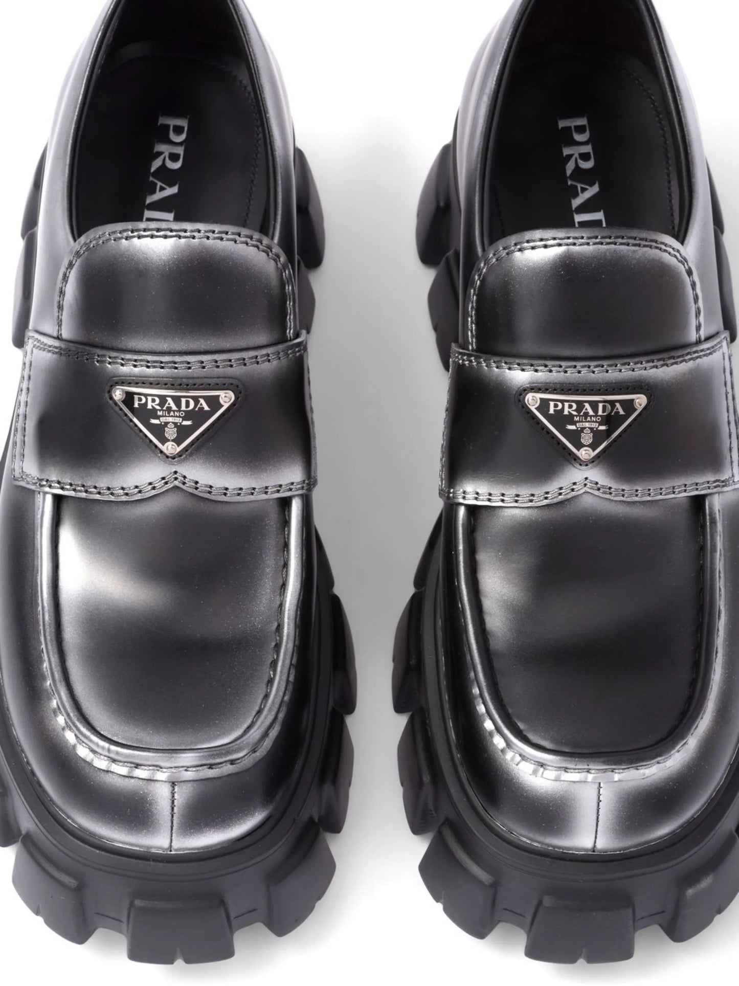 Moonlith brushed leather loafers