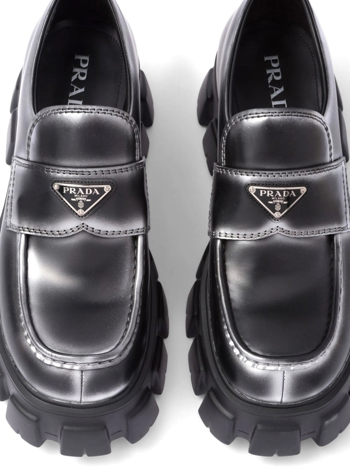 Moonlith brushed leather loafers