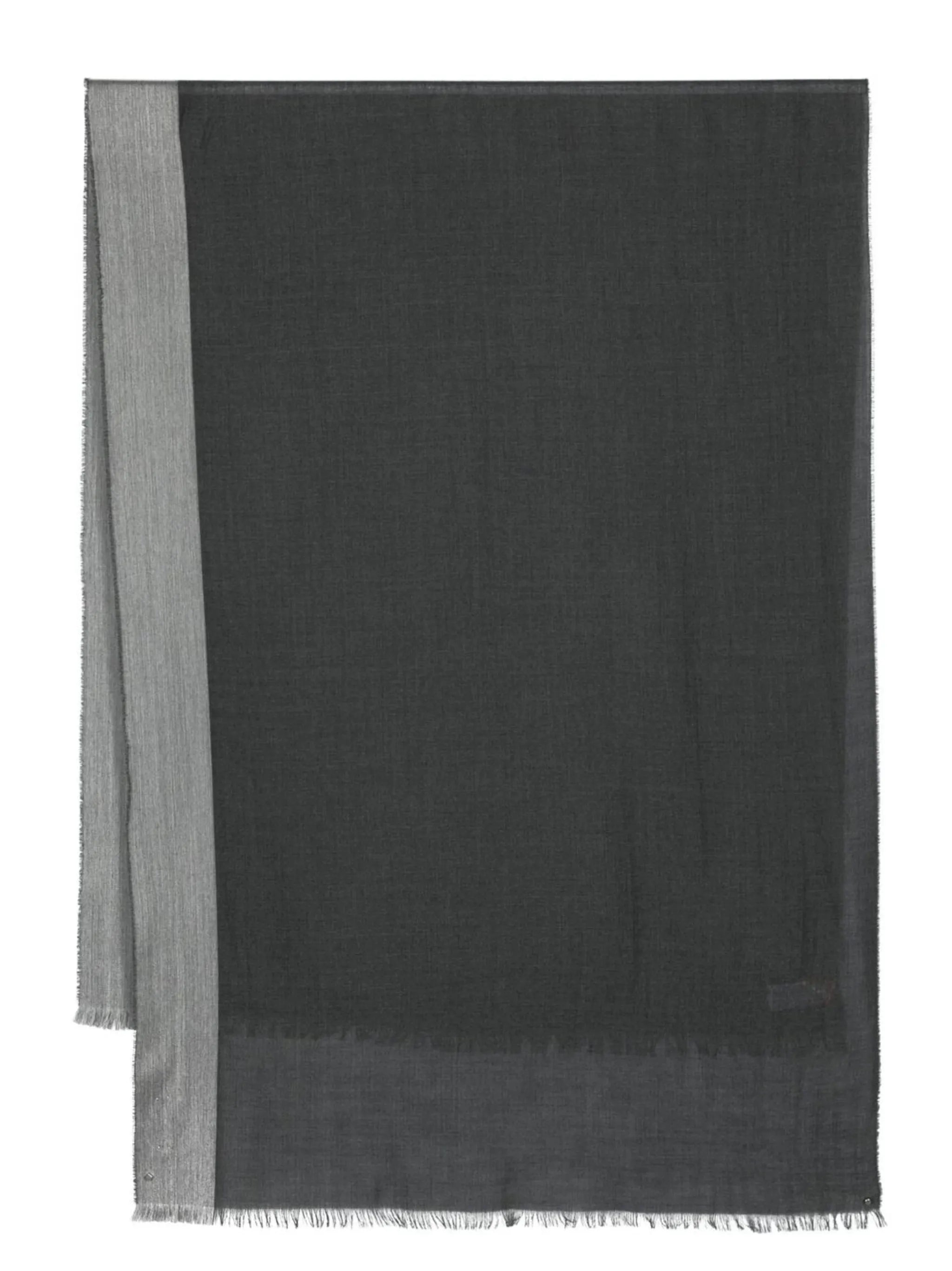 contrasting-border wool scarf