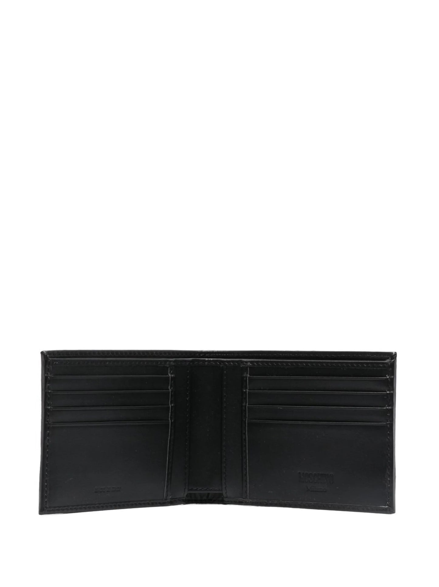monogram logo stamp bi-fold wallet