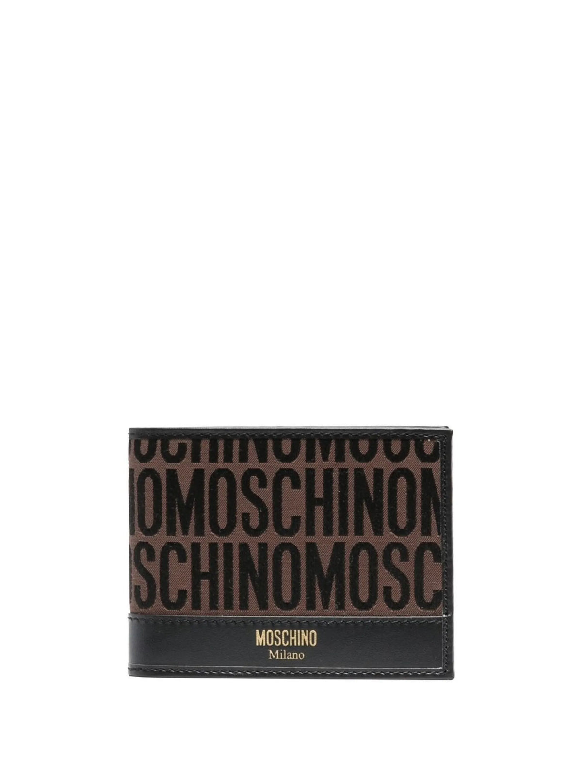 monogram logo stamp bi-fold wallet