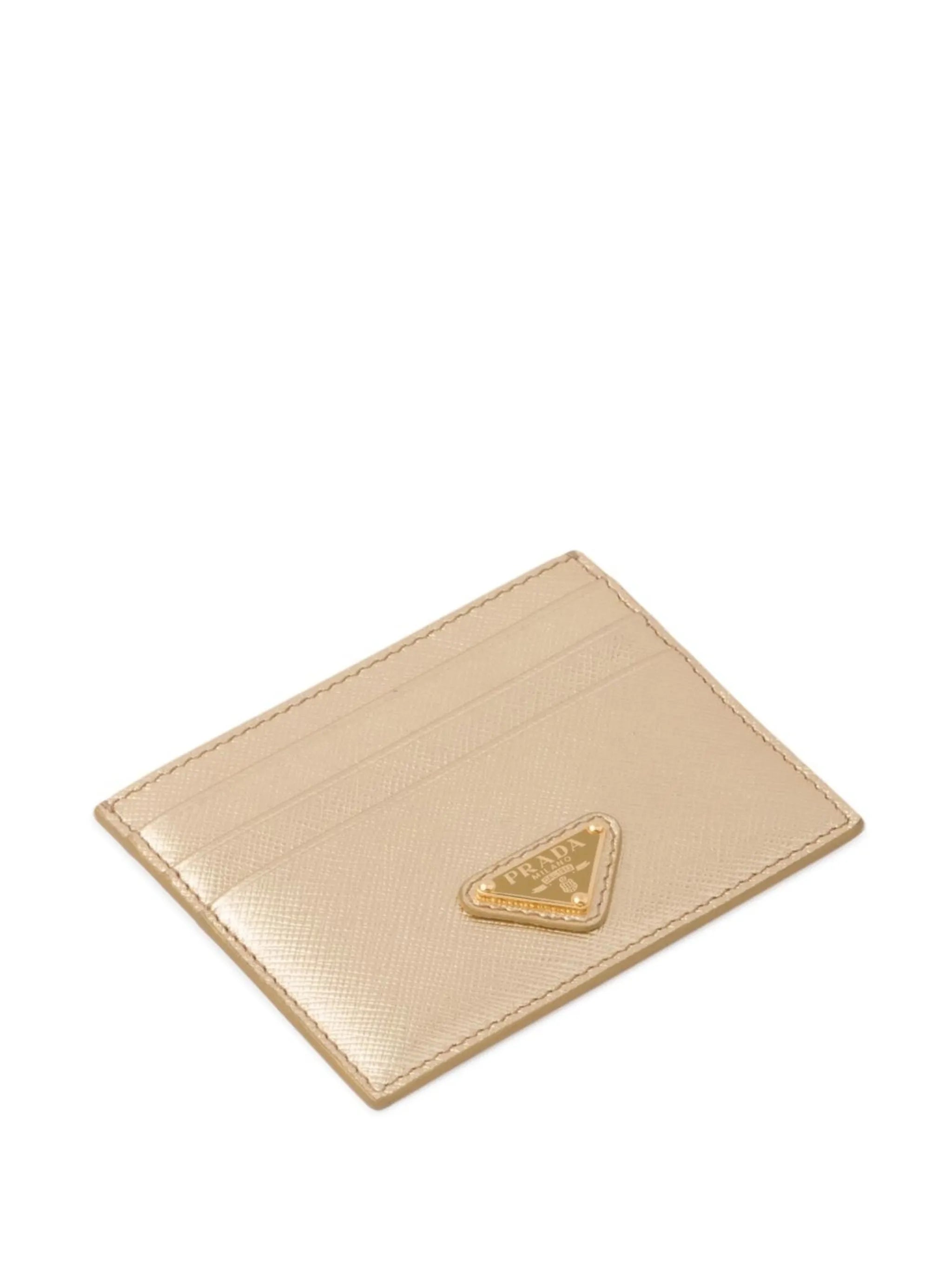 logo plaque leather cardholder