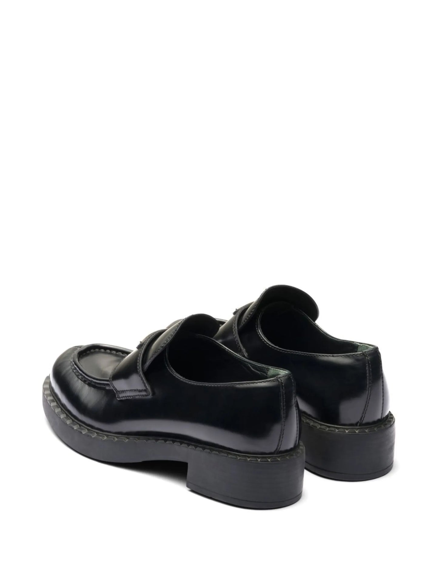 Chocolate brushed leather loafers