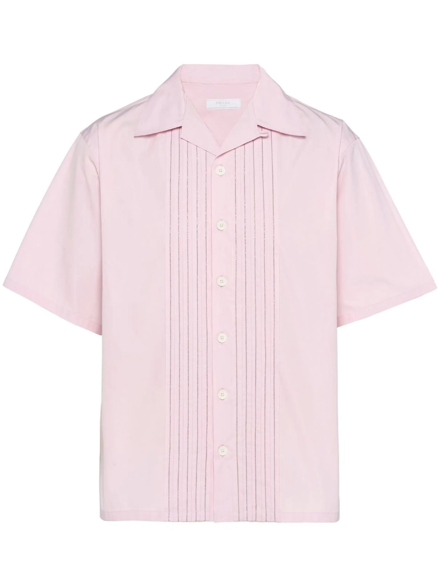 pleated-panel bowling shirt