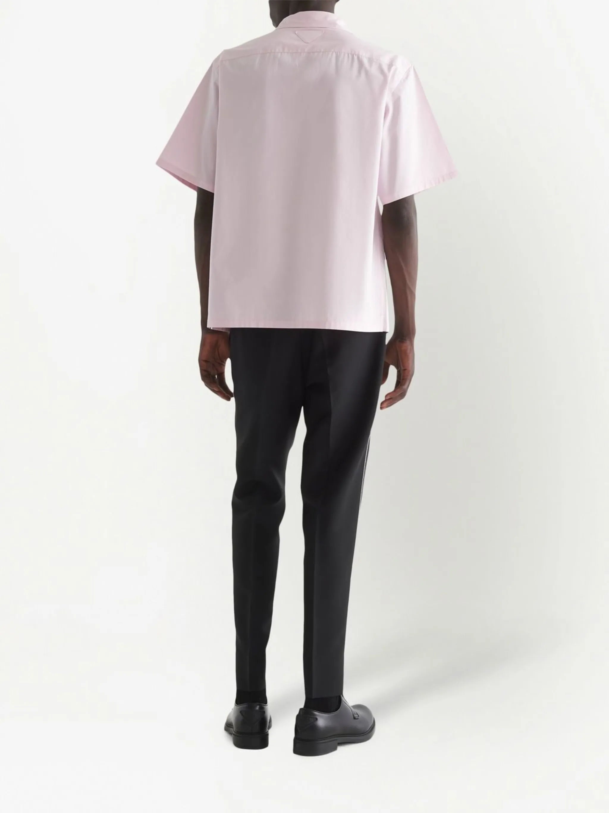 pleated-panel bowling shirt