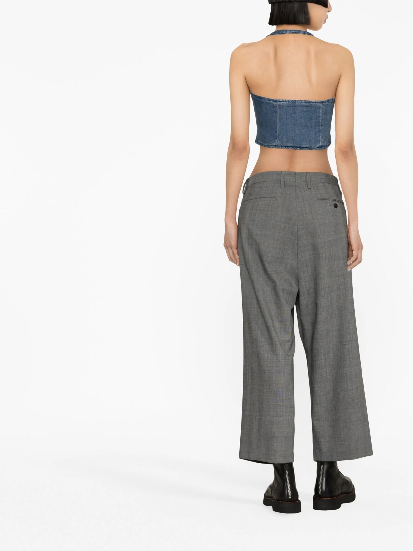 wide-leg tailored trousers