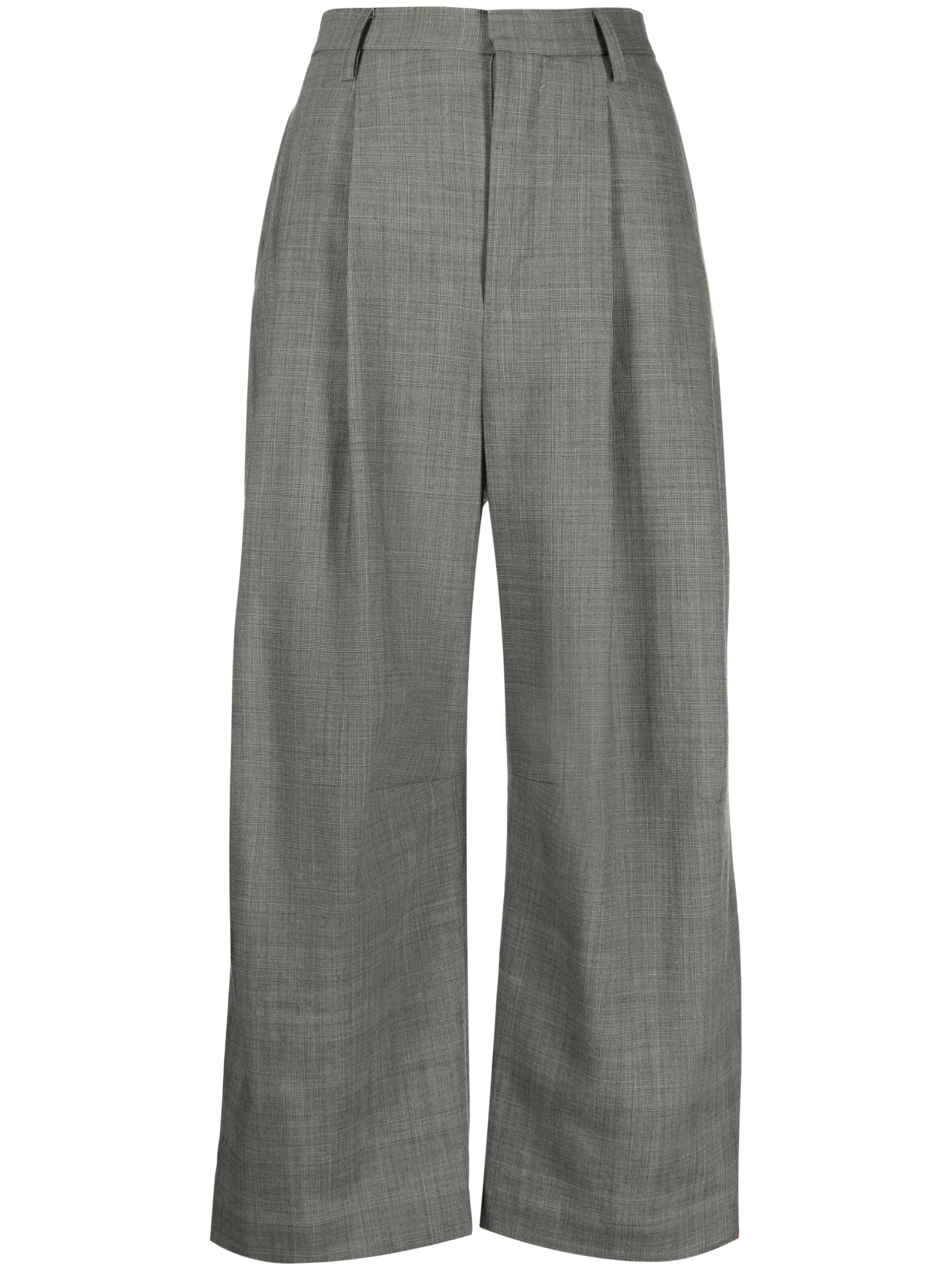 wide-leg tailored trousers
