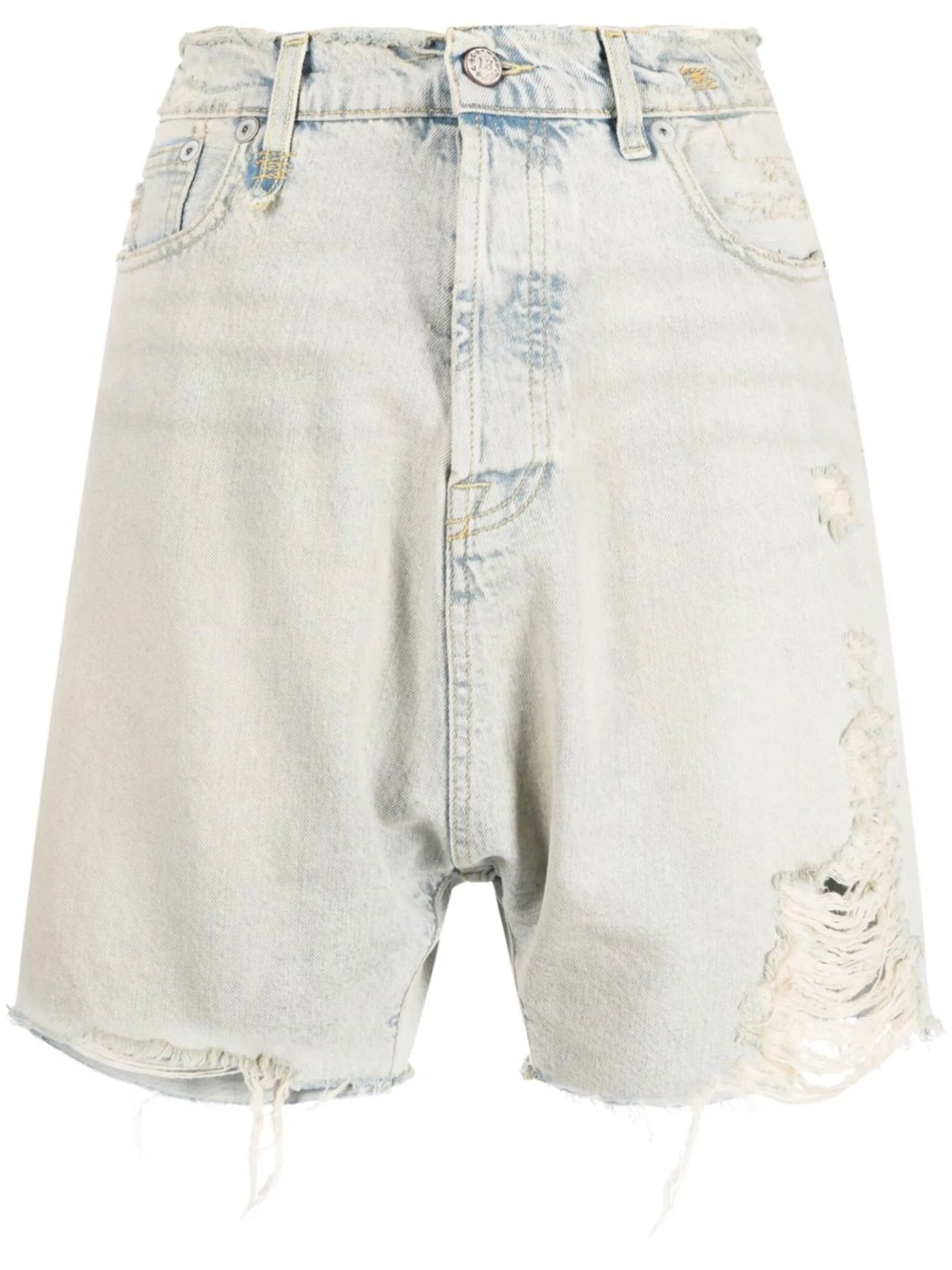 distressed boyfriend-cut shorts