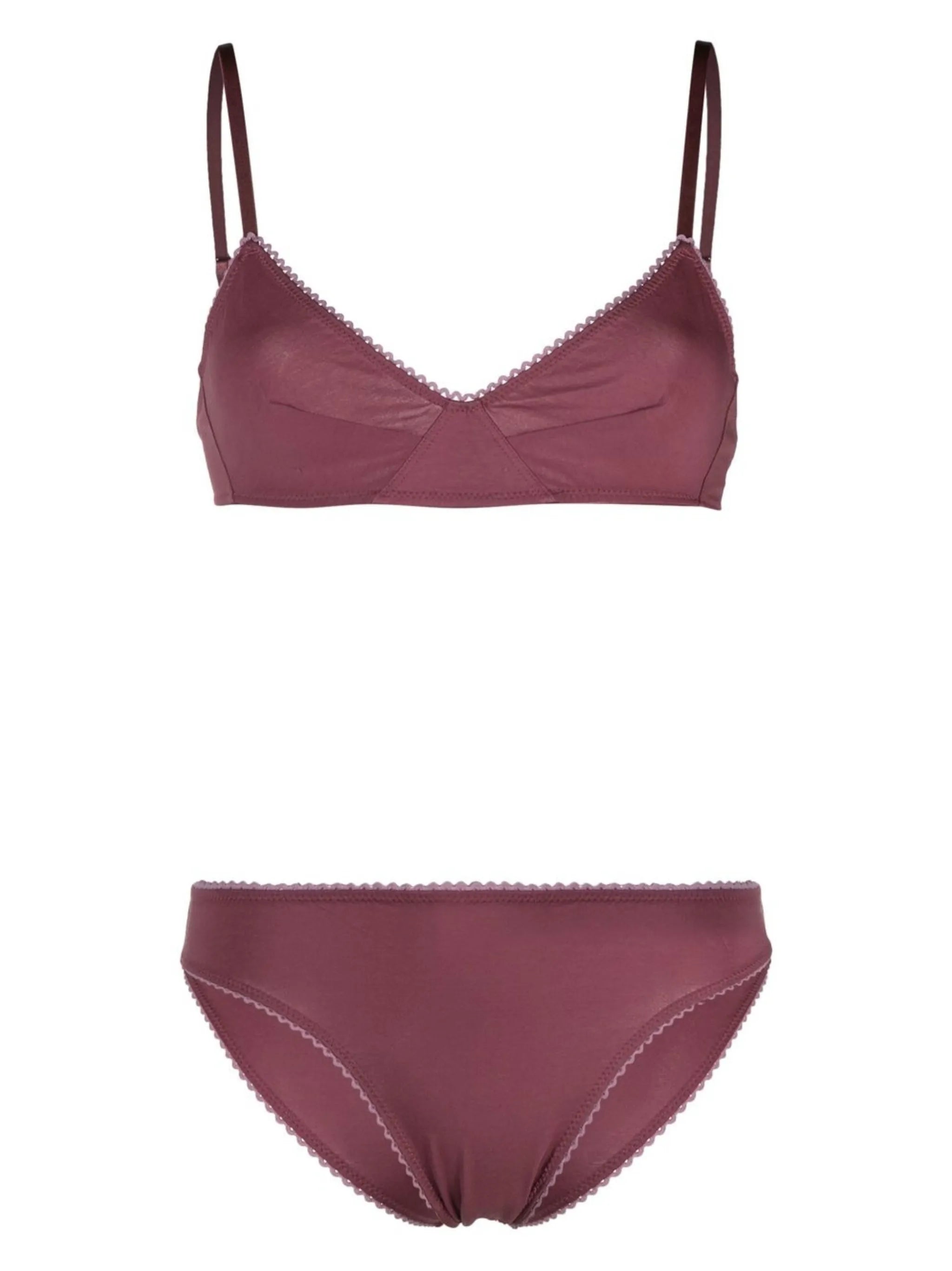 scallop-edge bra and briefs set
