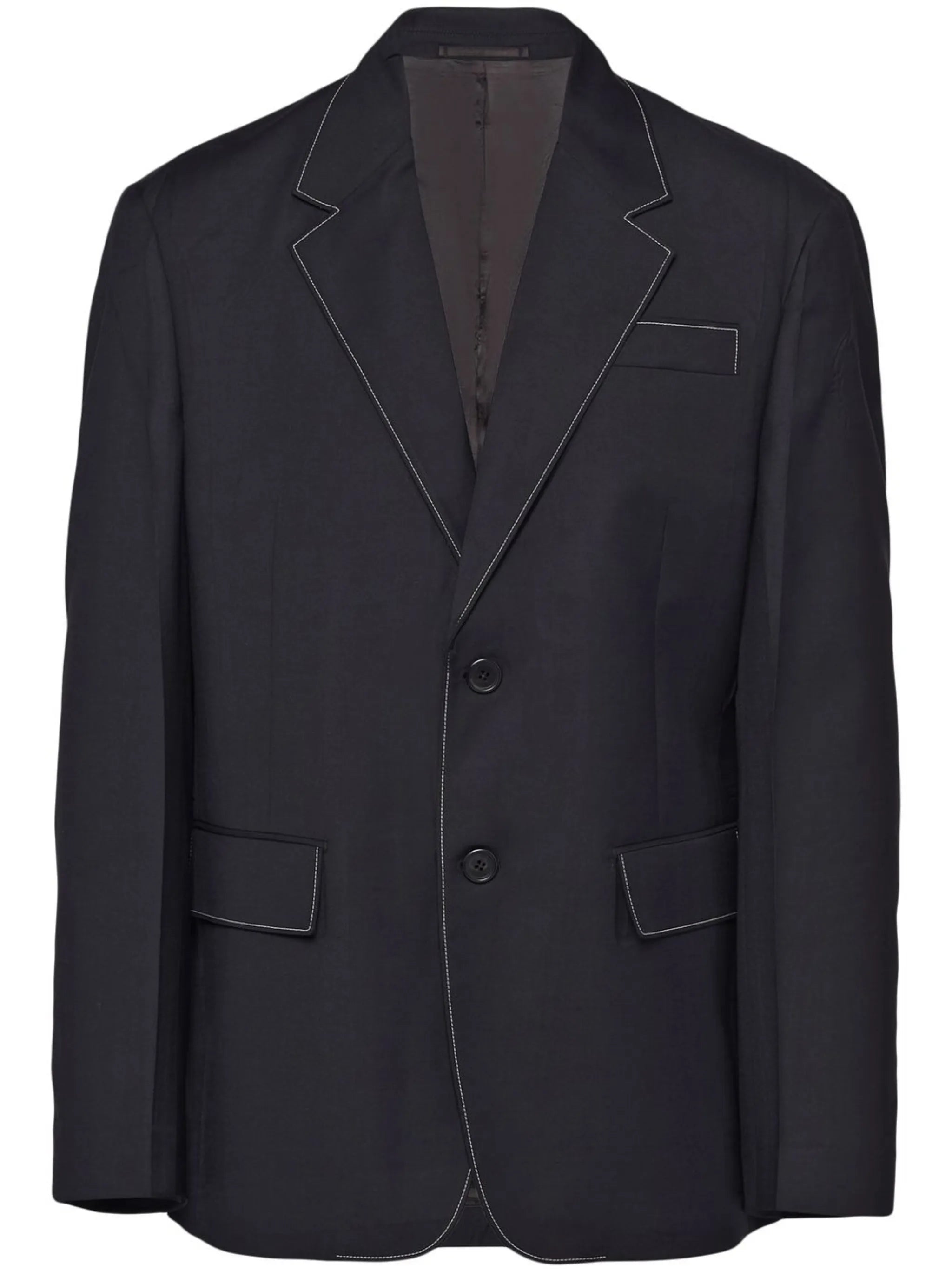 single-breasted wool blazer