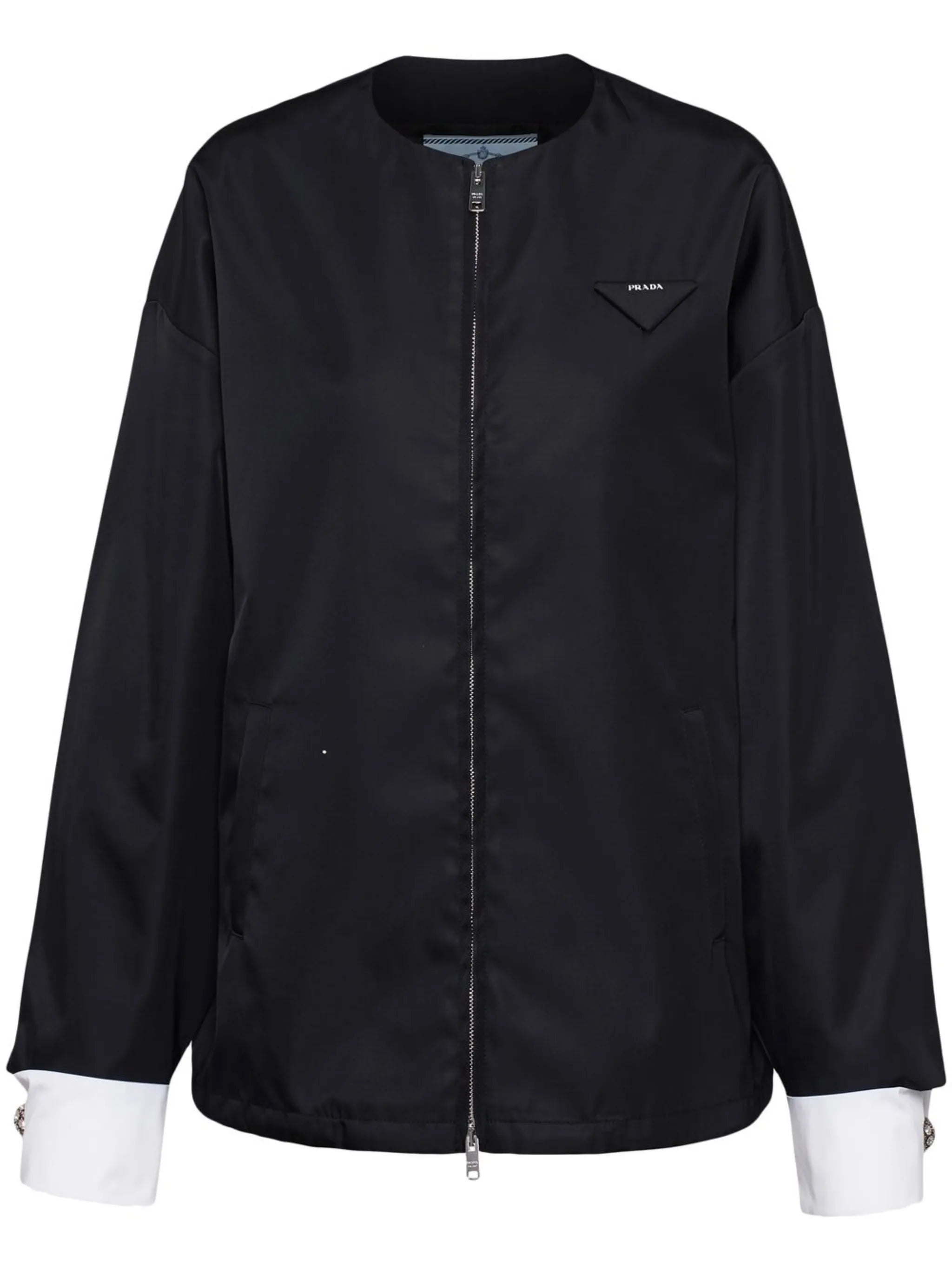 Re-Nylon detachable-cuff jacket