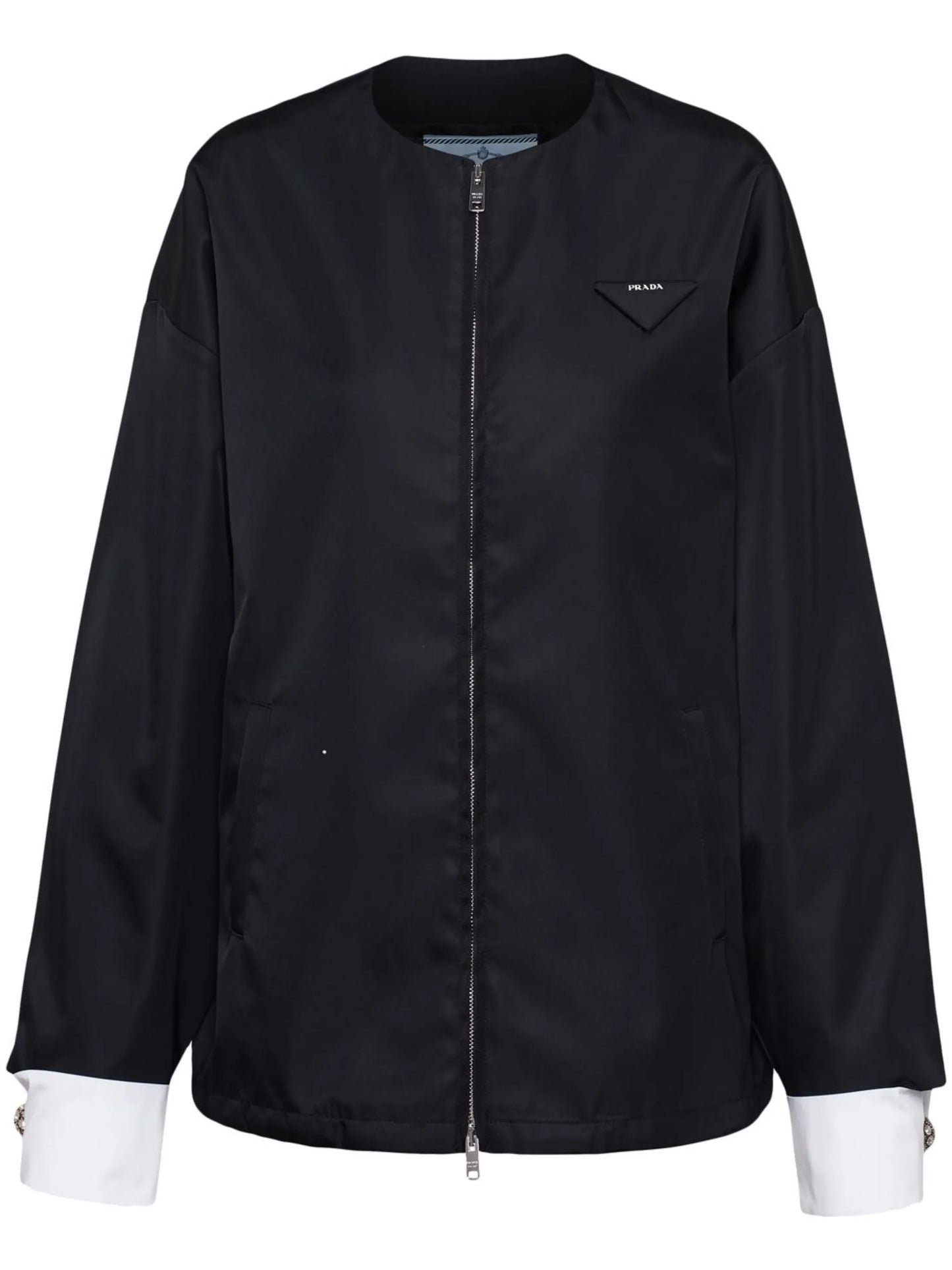 Re-Nylon detachable-cuff jacket
