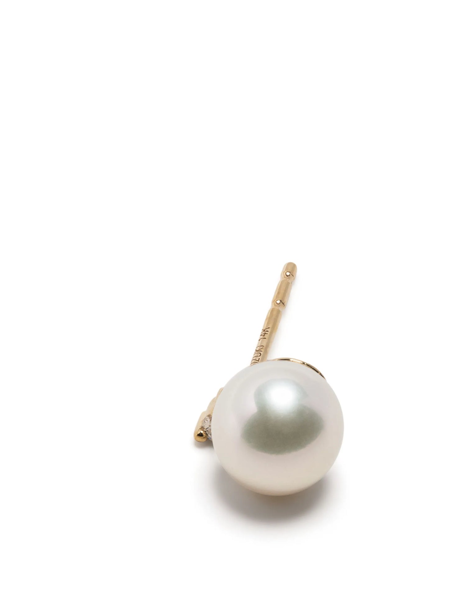 14kt yellow gold medium Sea of Beauty pearl and diamond earrings