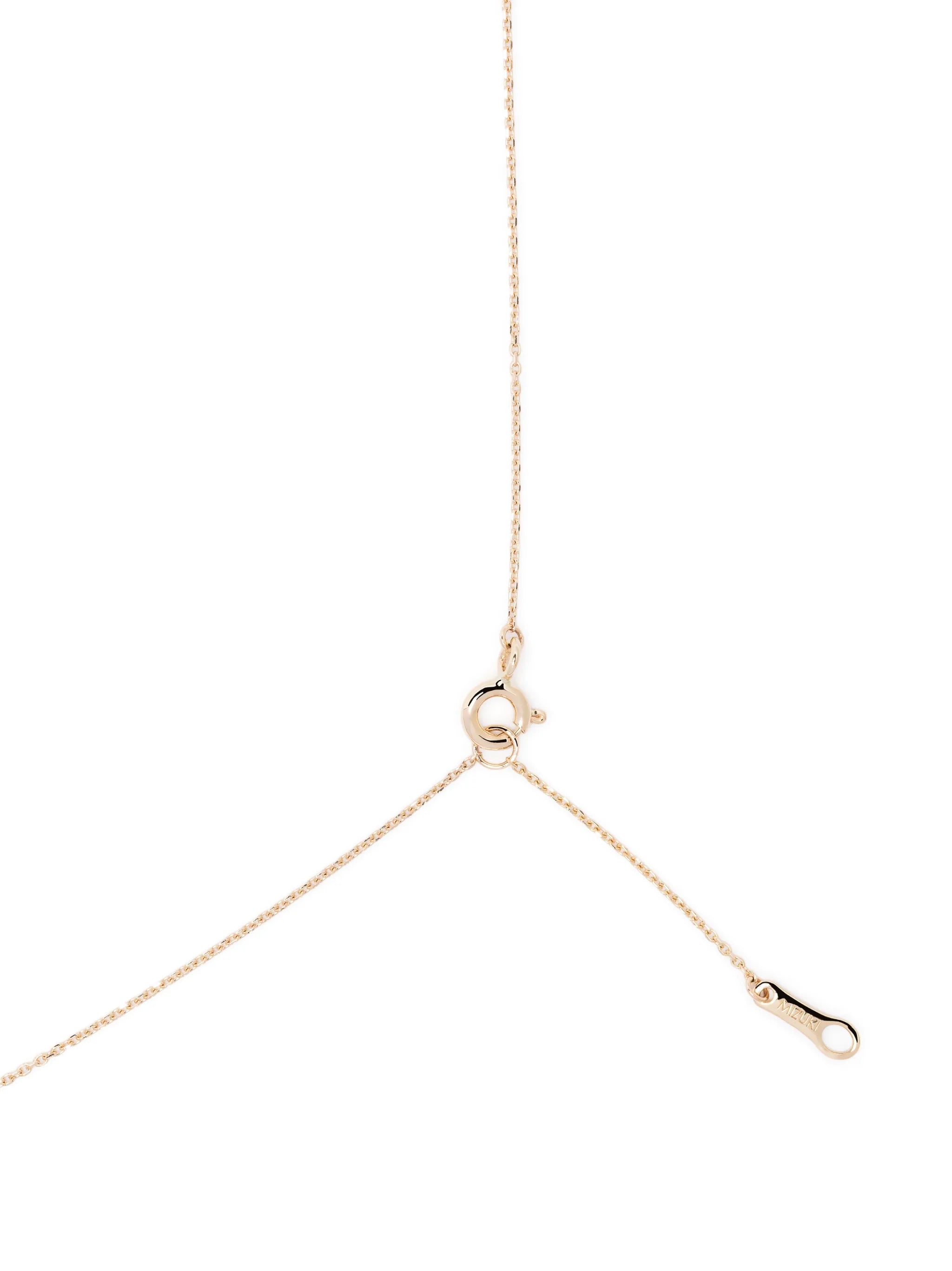 14kt yellow gold pearl and diamond necklace