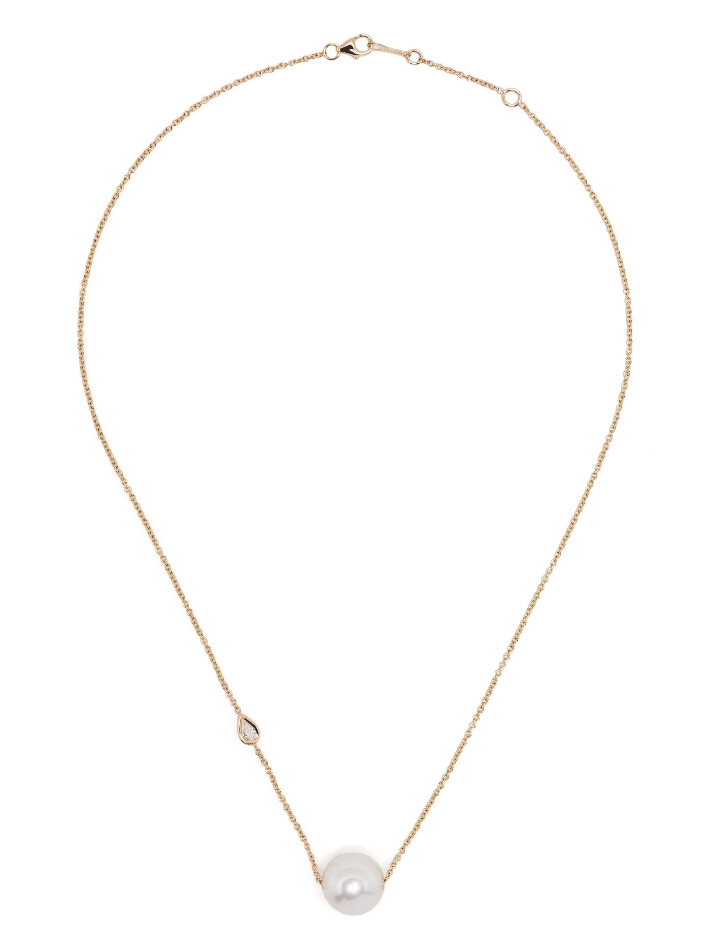 14kt yellow gold Sea of Beauty diamond and pearl necklace